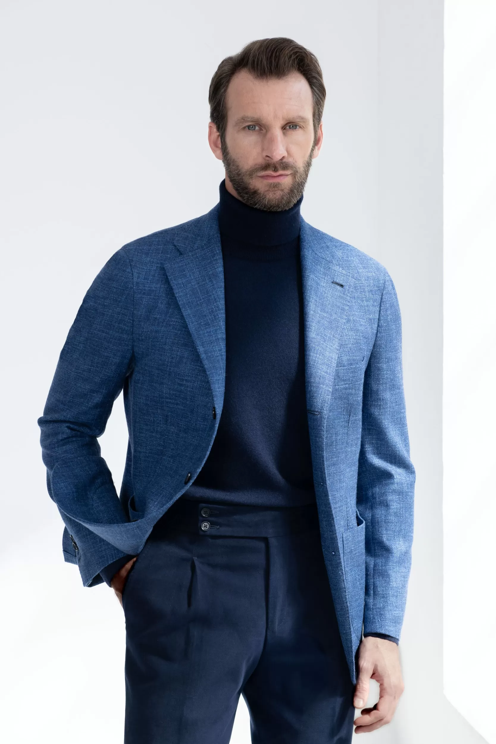 Best Pini Parma Giacca Blu Oceano "Neapolitan Capsule Collection" - Made In Italy