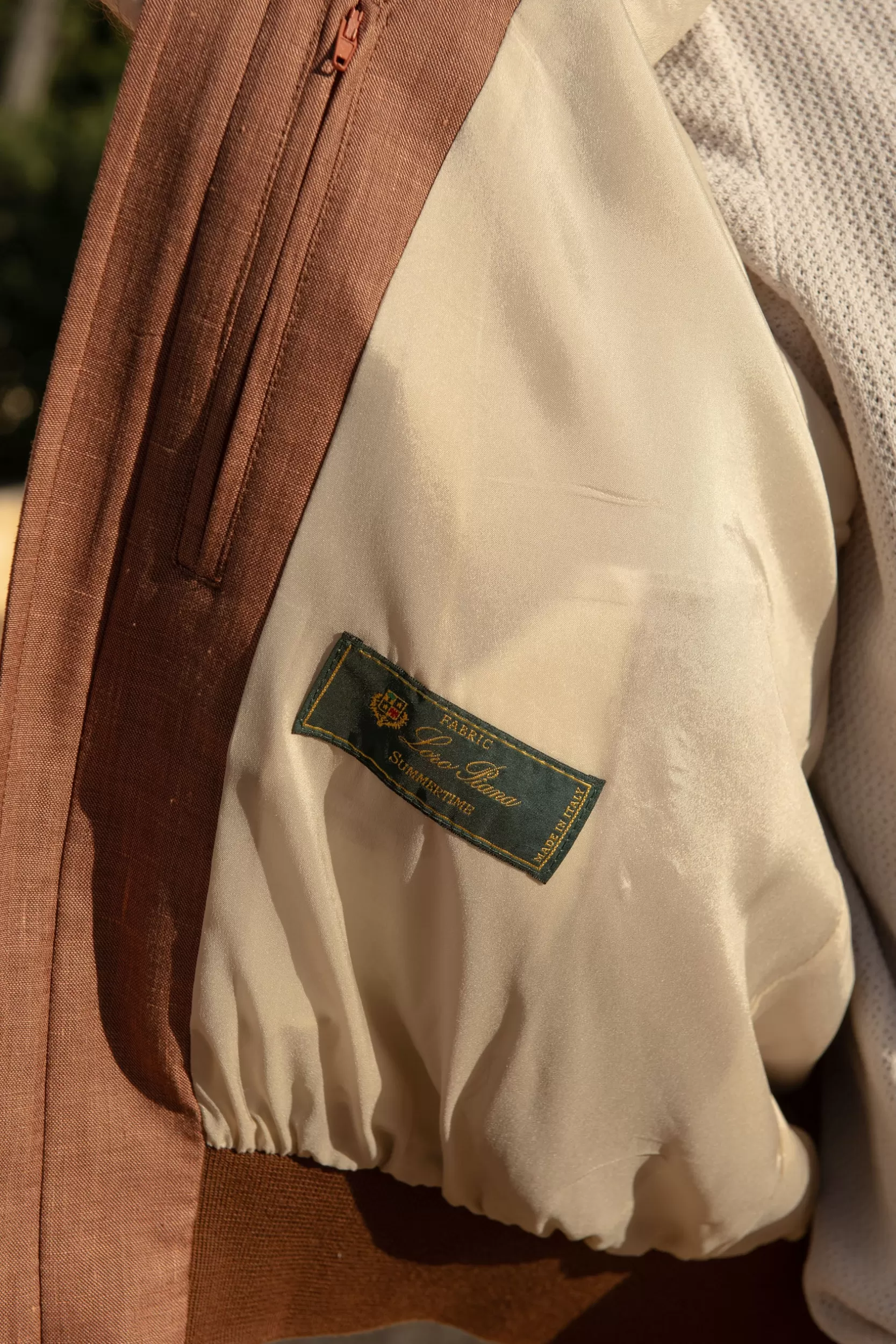 Cheap Pini Parma Giacca Corta Rusty In Tessuto Loro Piana – Made In Italy Arrugginito