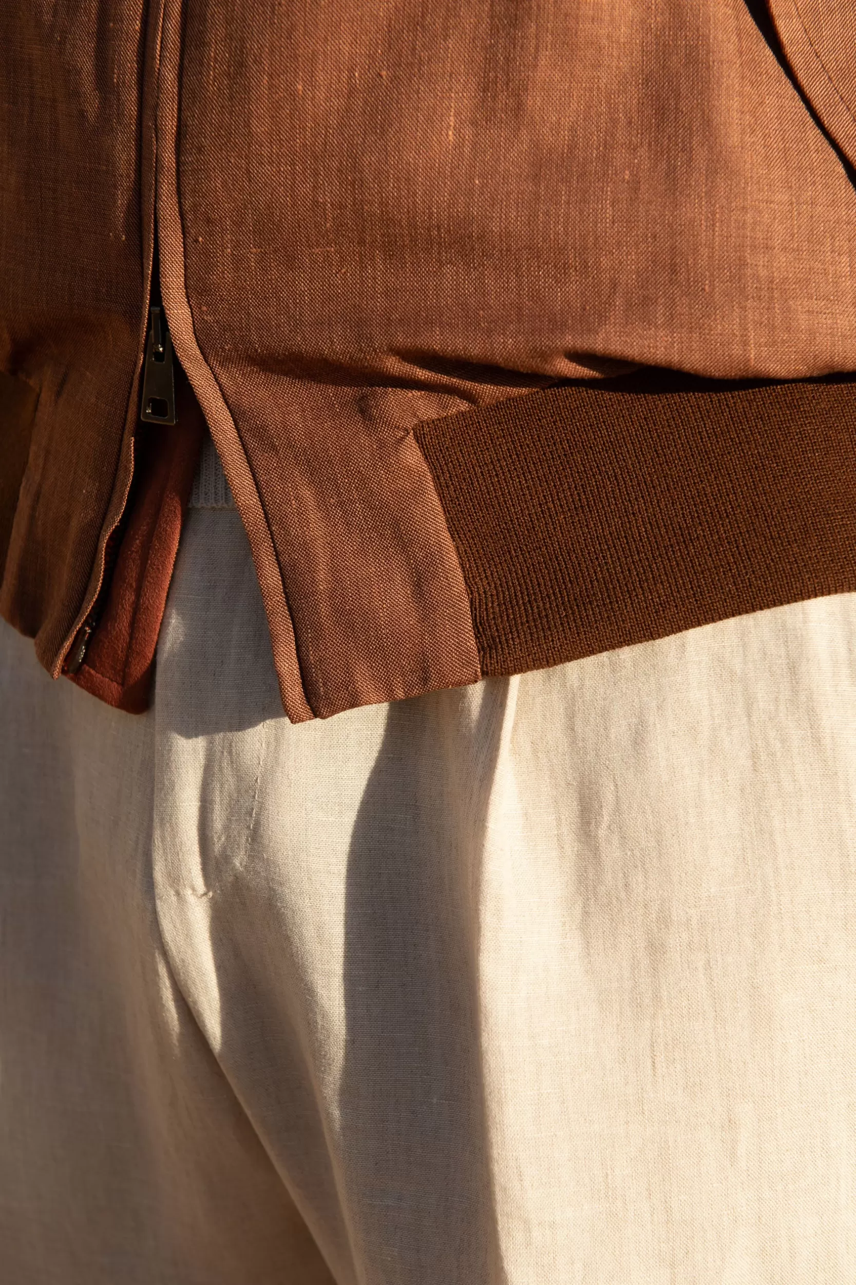 Cheap Pini Parma Giacca Corta Rusty In Tessuto Loro Piana – Made In Italy Arrugginito