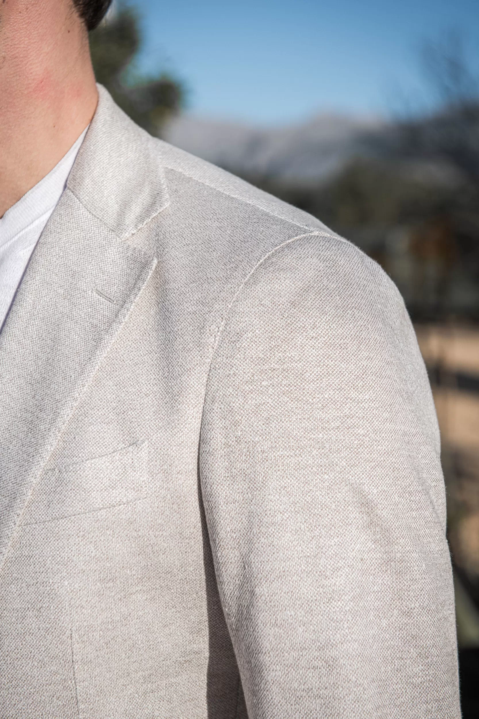 Clearance Pini Parma Giacca In Jersey Beige - Made In Italy