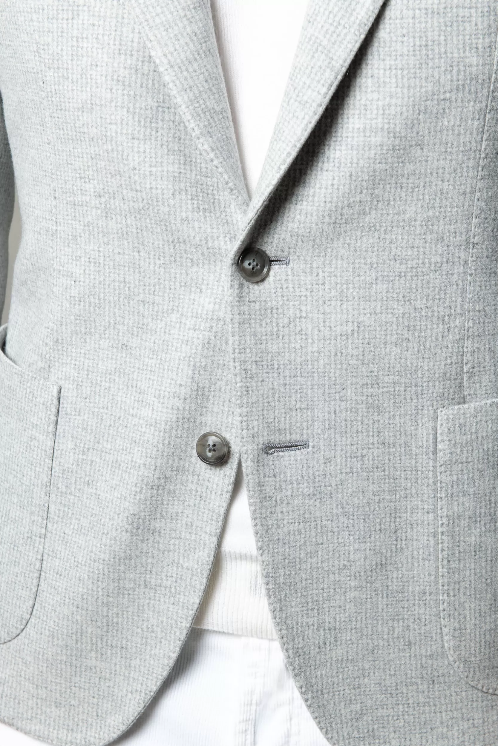 Flash Sale Pini Parma Giacca In Jersey Pied De Poule Grigio Chiaro - Made In Italy