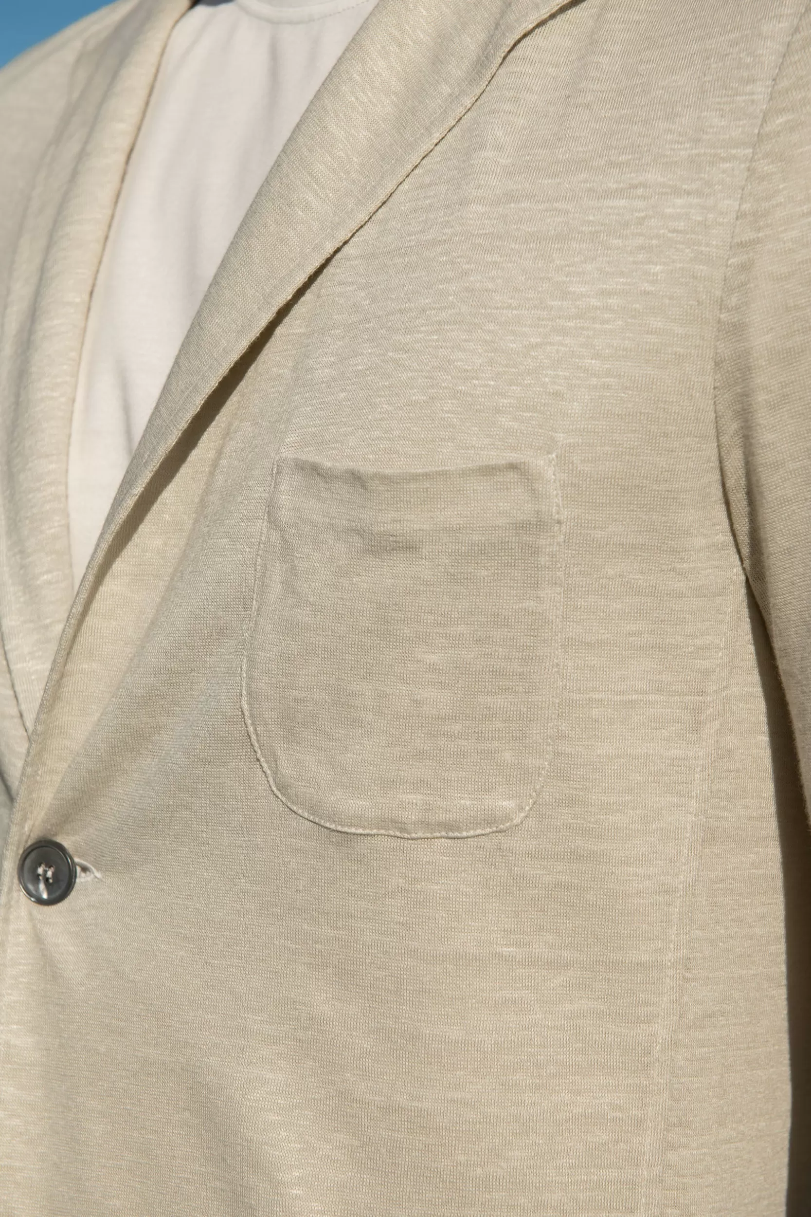 Sale Pini Parma Giacca In Maglia Di Lino - Made In Italy Stone