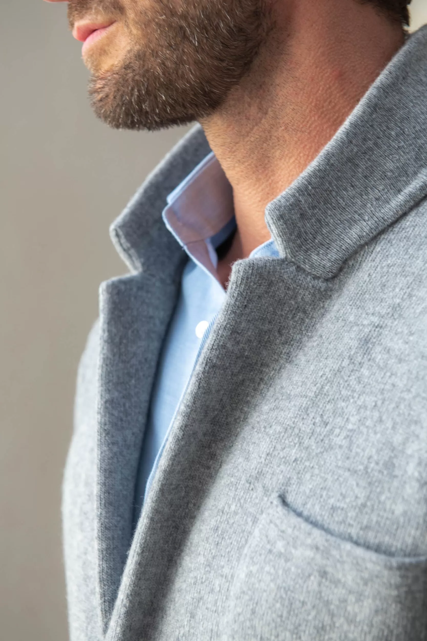 Flash Sale Pini Parma Giacca In Maglia Grigia – Lana E Cashmere – Made In Italy Grigio