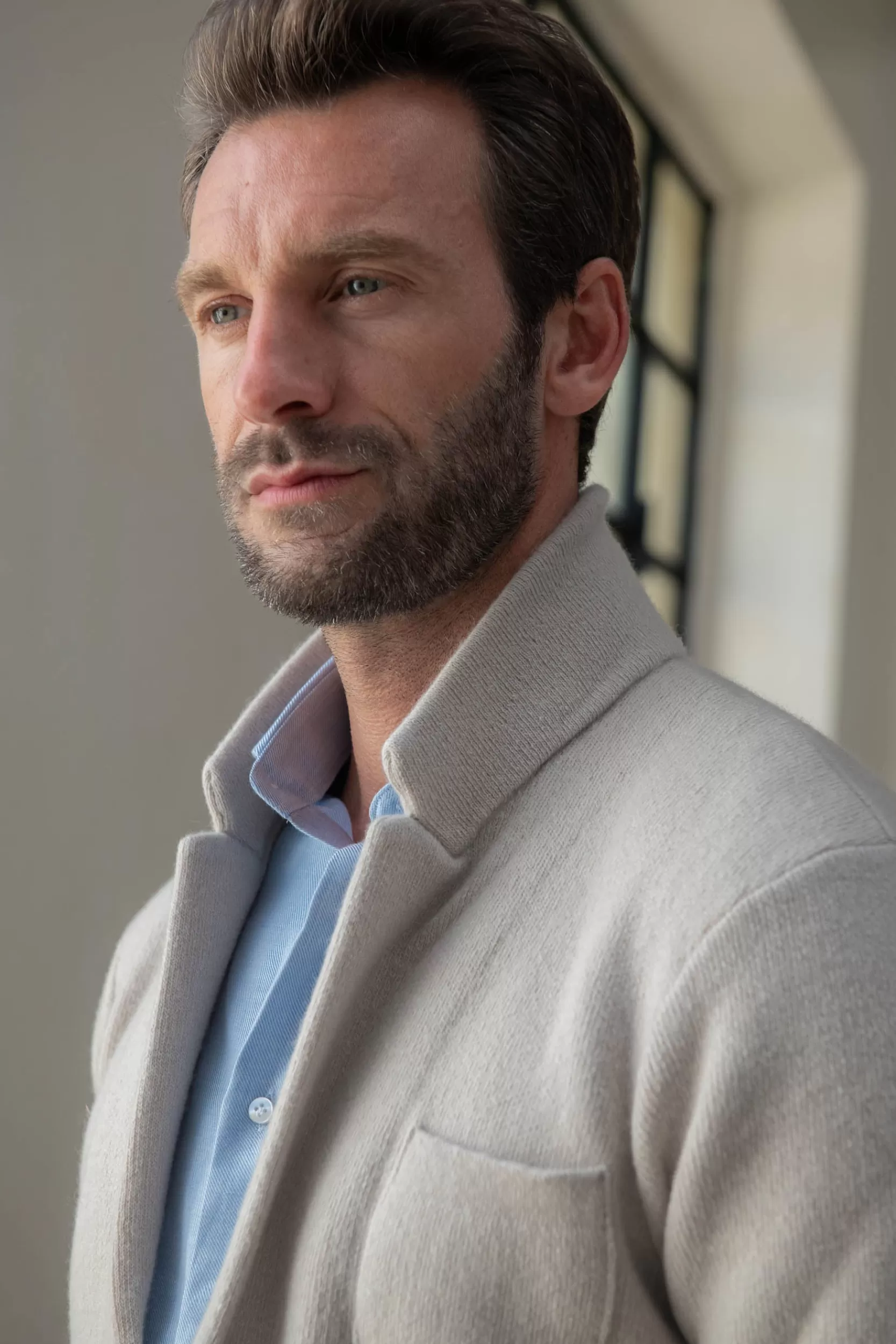 Cheap Pini Parma Giacca In Maglia – Lana E Cashmere – Made In Italy Stone