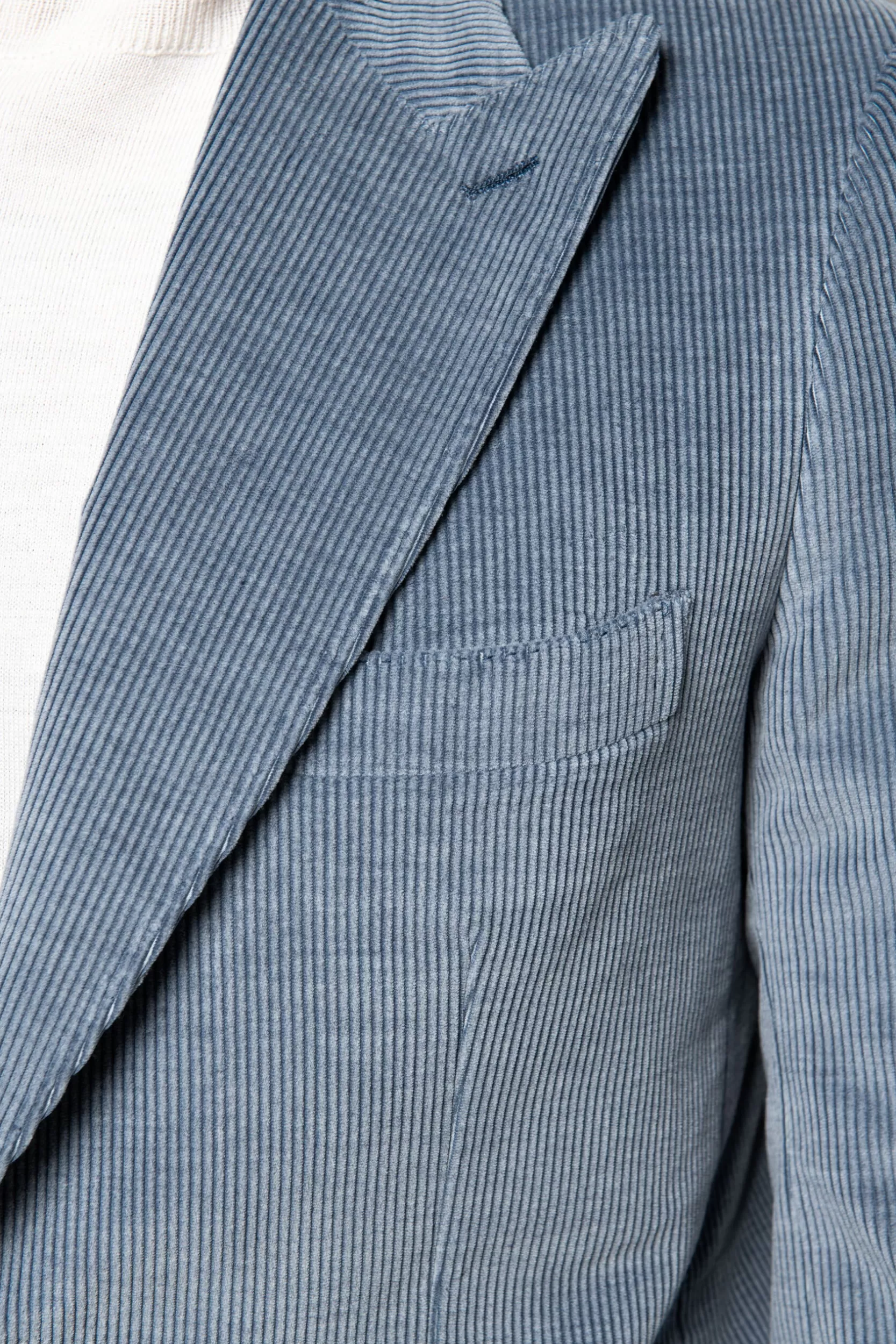 Best Pini Parma Giacca In Velluto A Coste " Soragna Capsule Collection" - Made In Italy Azzurro