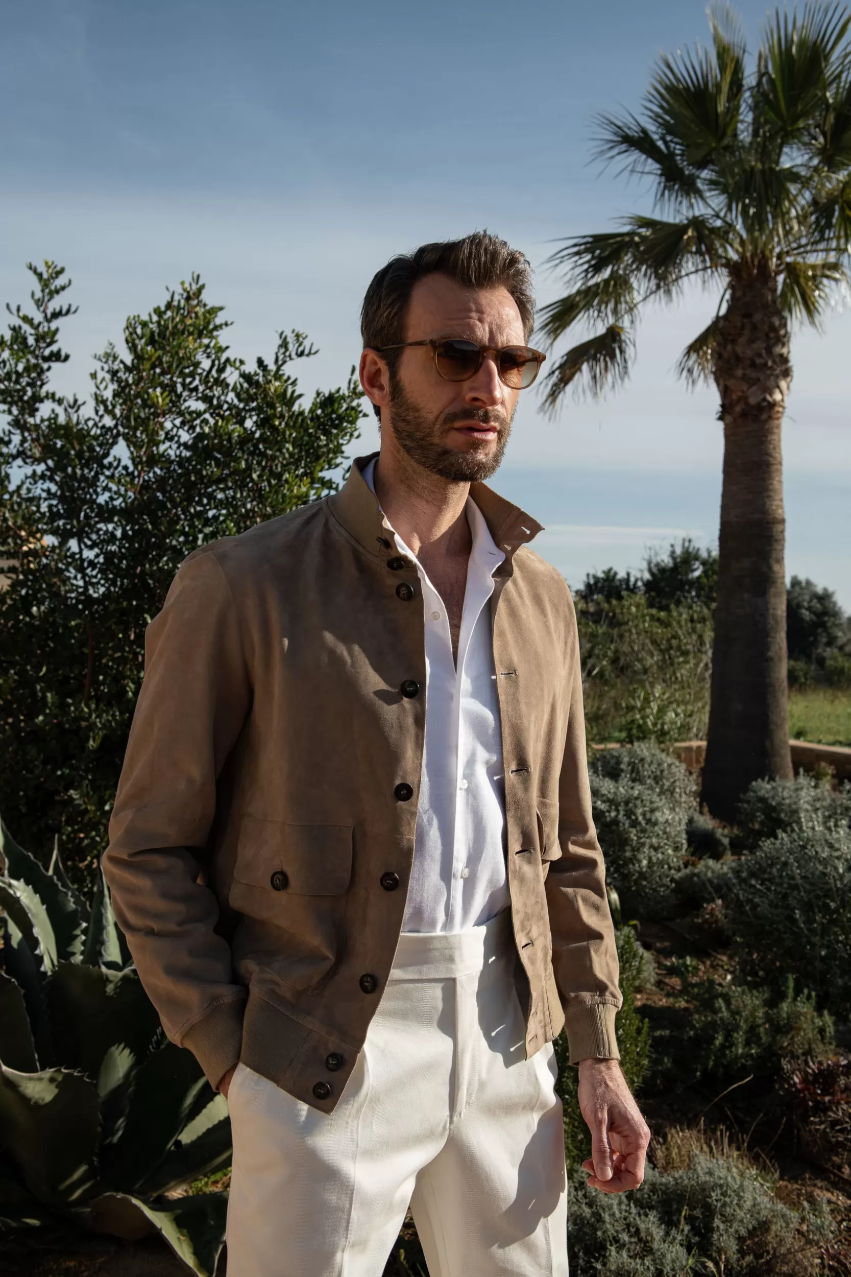 Flash Sale Pini Parma Giacca Nuvola In Morbida Pelle Scamosciata Beige – Made In Italy