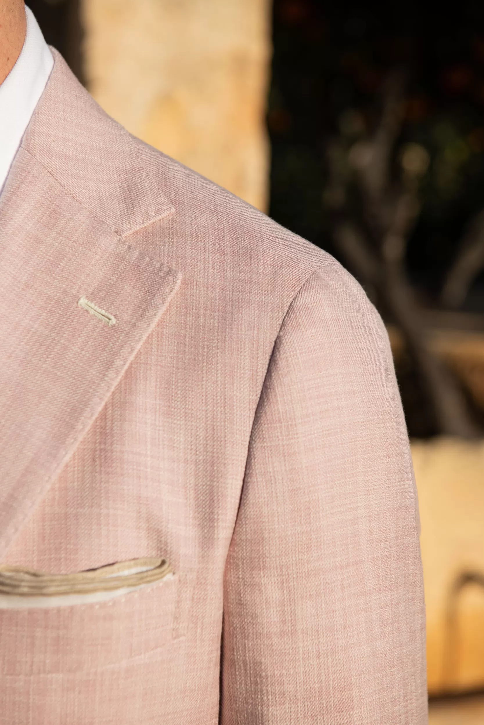 Store Pini Parma Giacca In Tessuto Loro Piana - Made In Italy Rosa