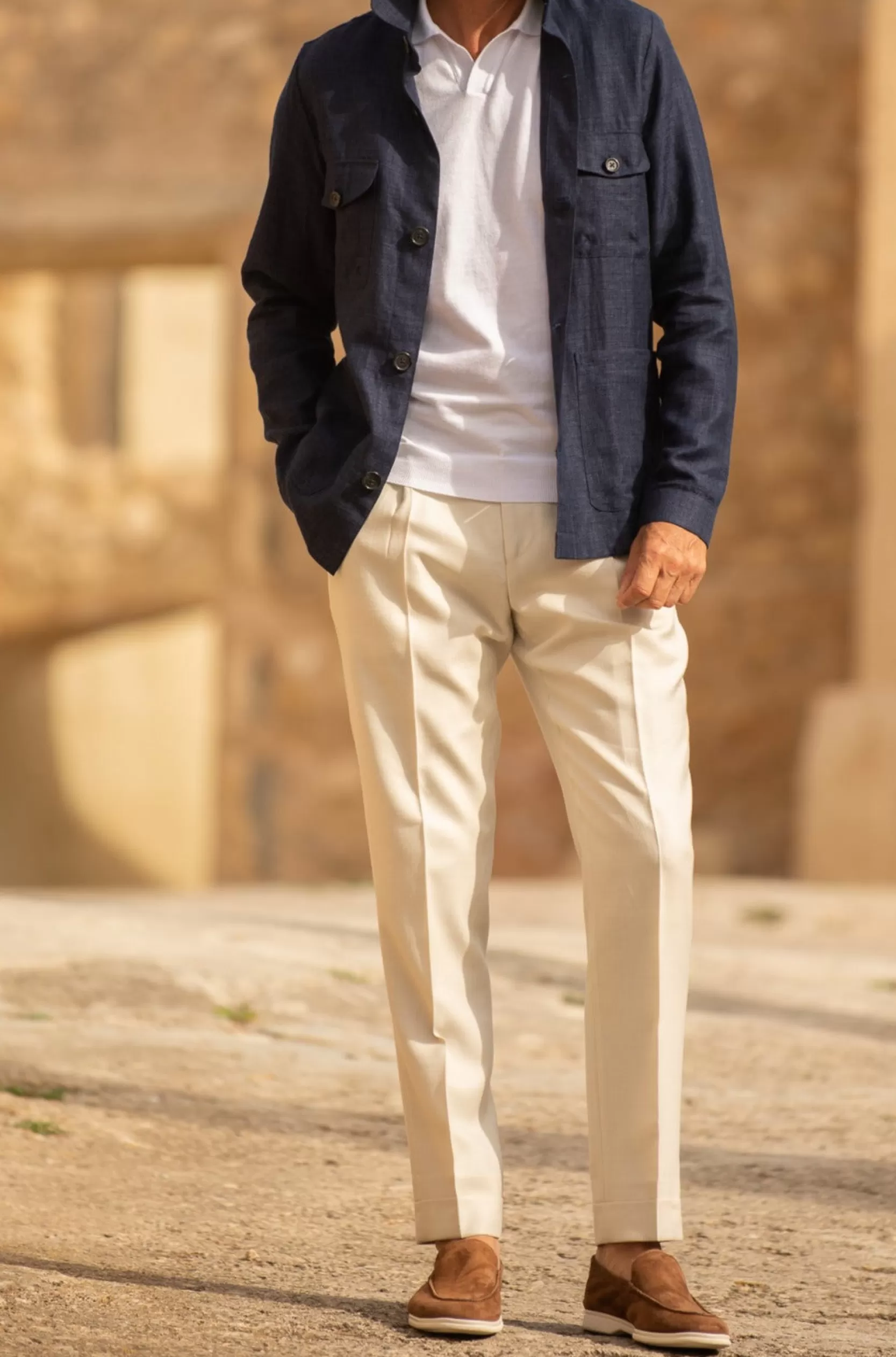 Flash Sale Pini Parma Giacca Safari Blu – Made In Italy