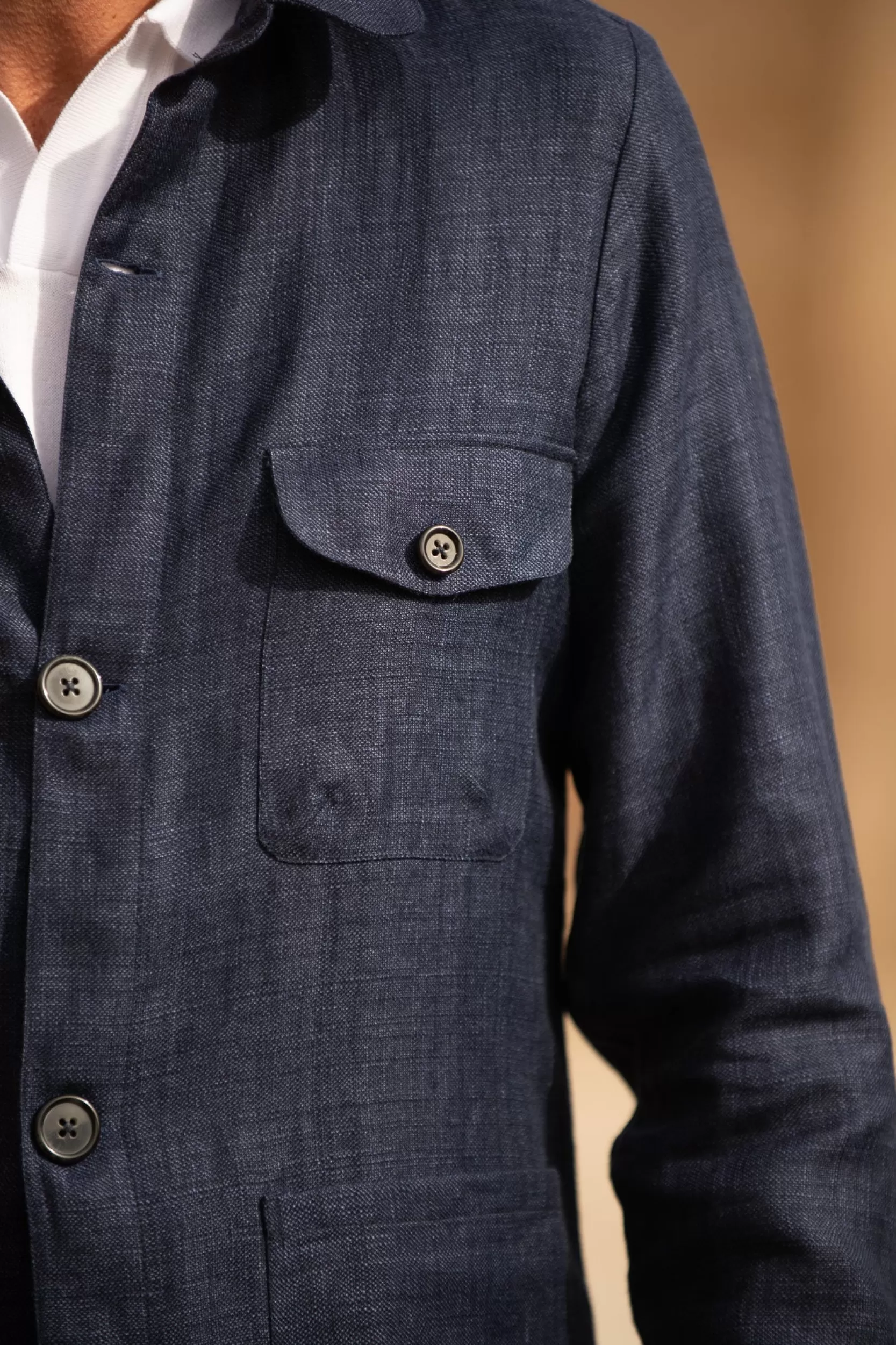 Flash Sale Pini Parma Giacca Safari Blu – Made In Italy