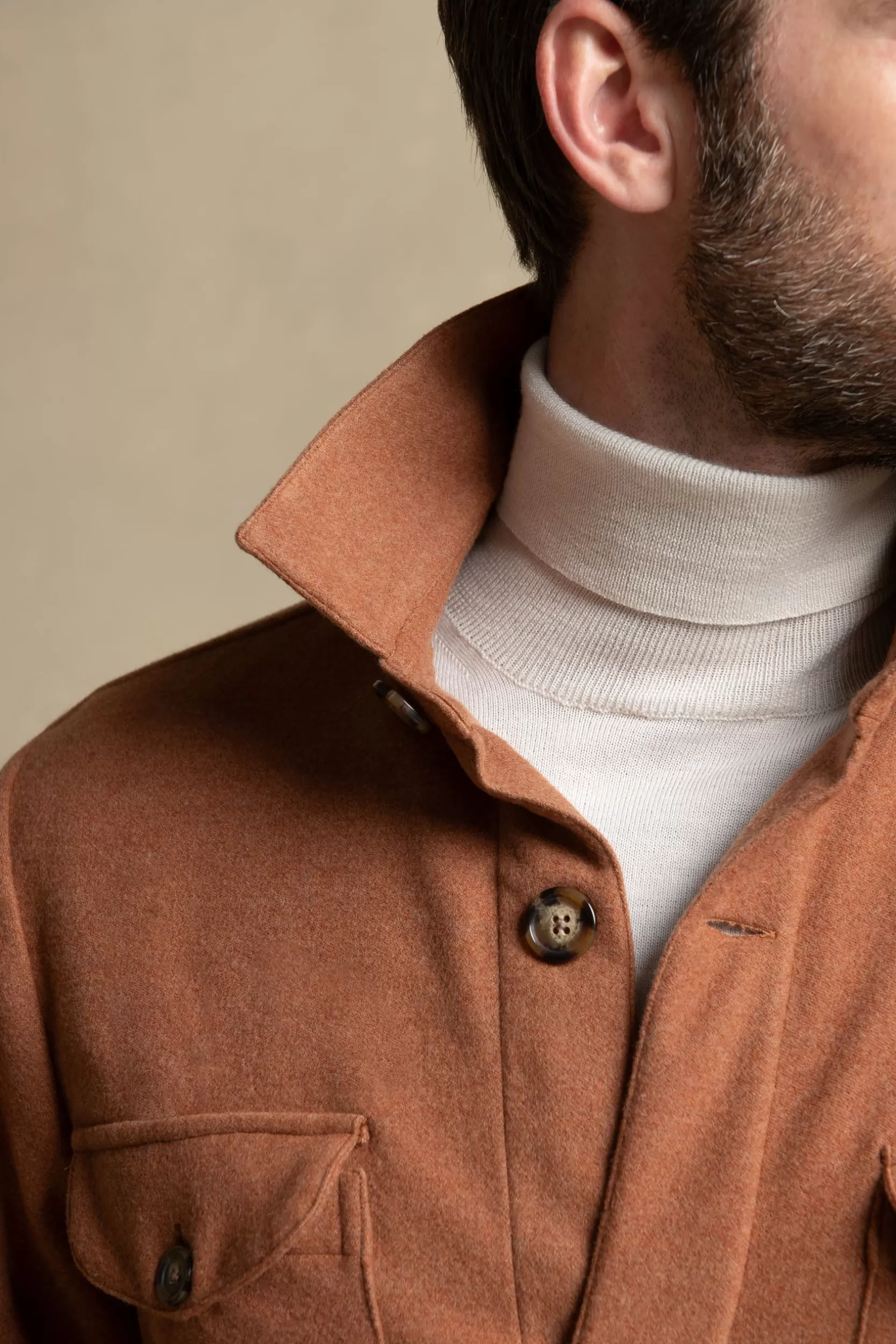 Shop Pini Parma Giacca Safari Rusty In Flanella Super 180s – Made In Italy Arrugginito