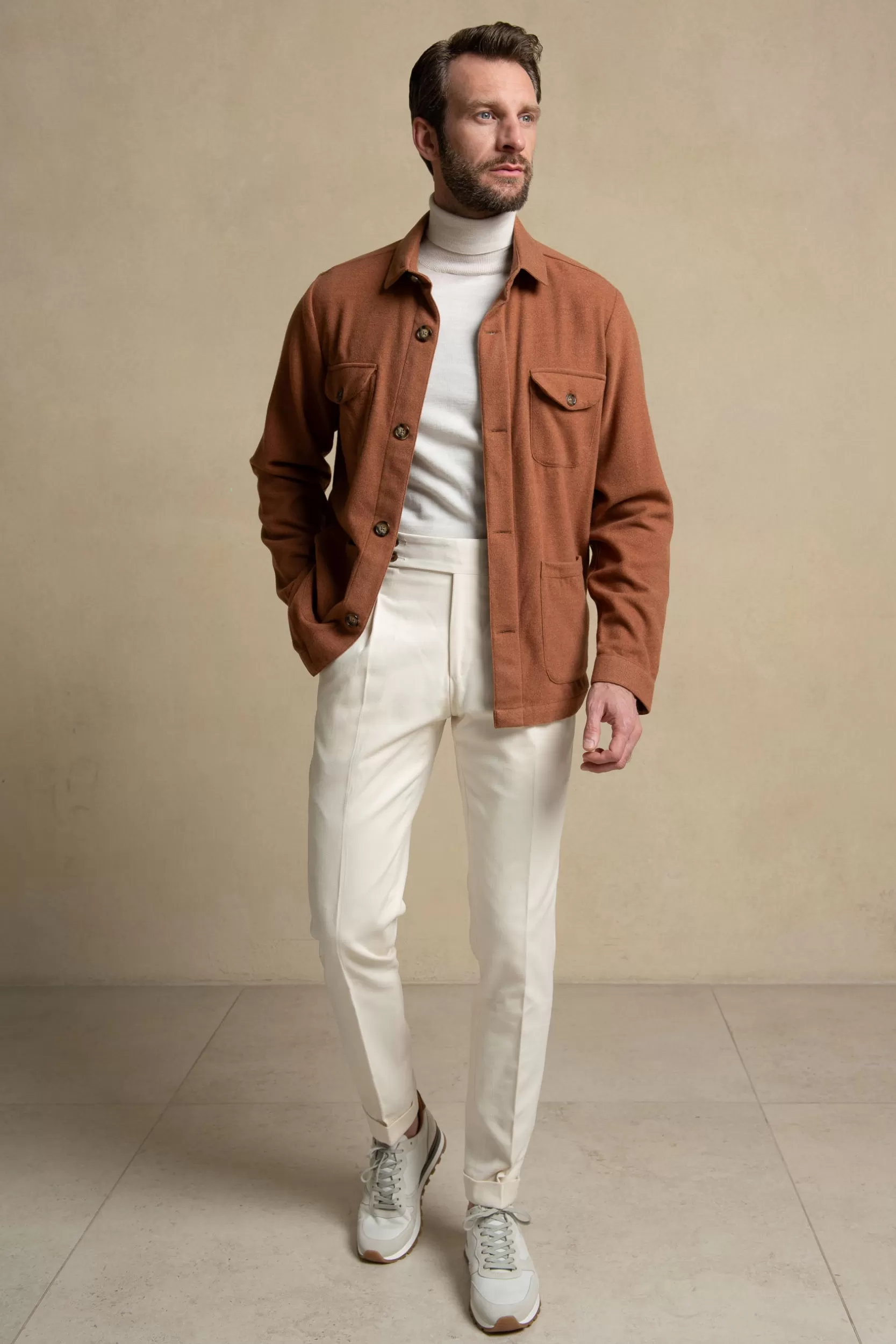 Shop Pini Parma Giacca Safari Rusty In Flanella Super 180s – Made In Italy Arrugginito