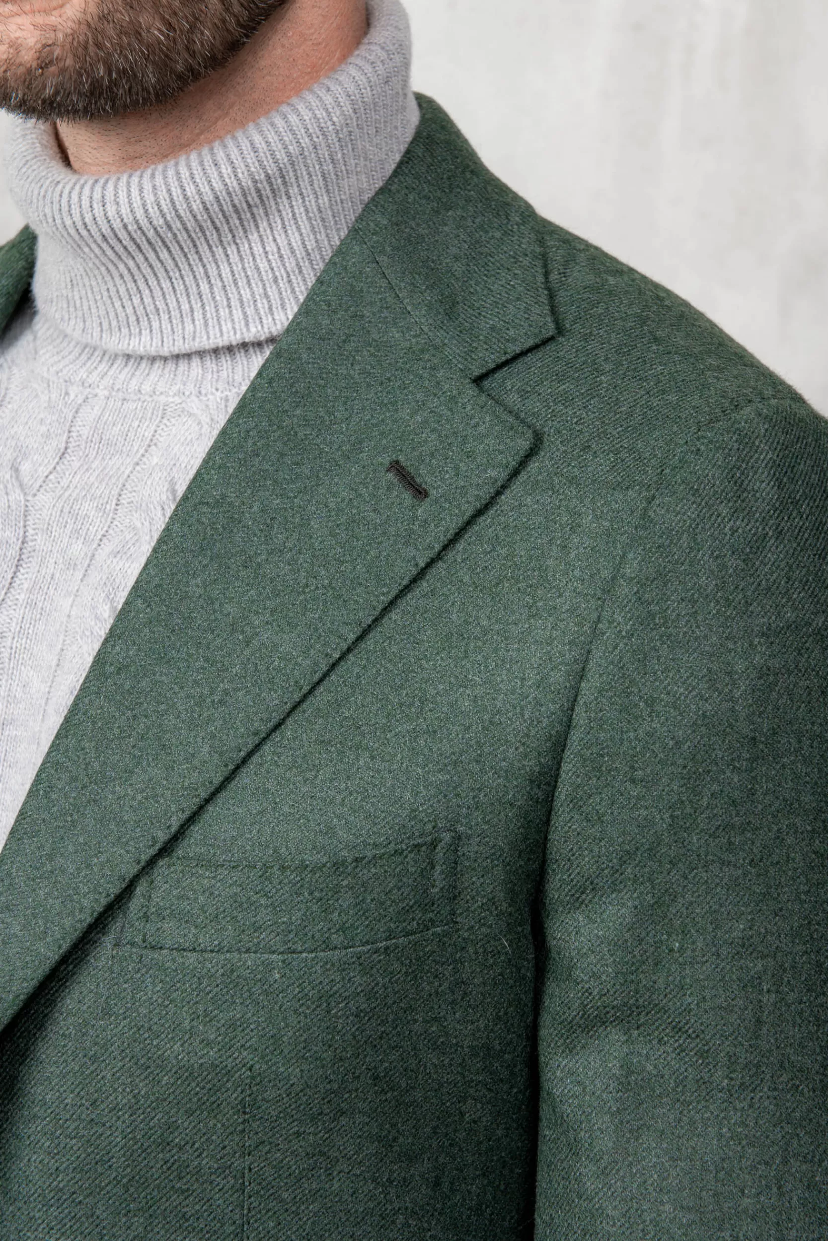 Outlet Pini Parma Giacca In Lana E Cashmere Loro Piana - Made In Italy Verde