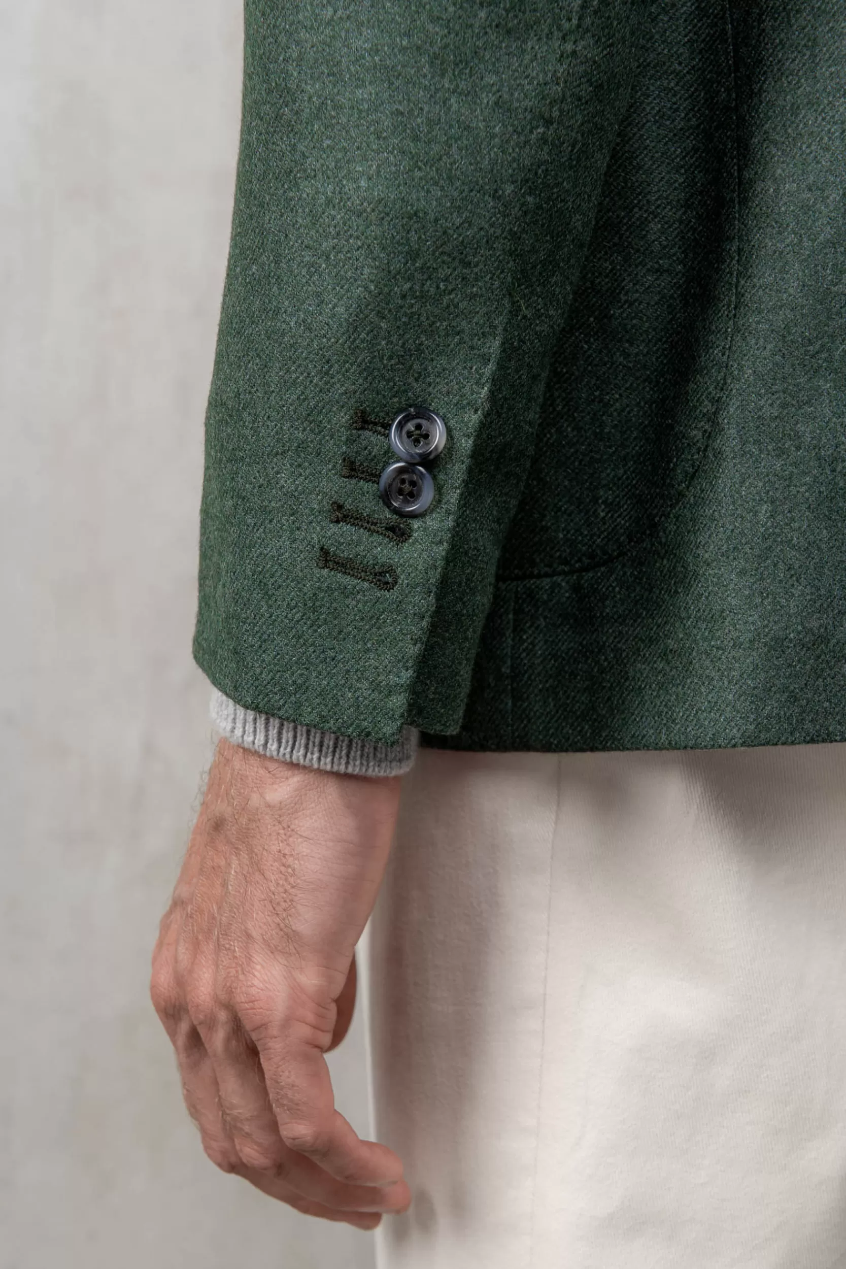 Outlet Pini Parma Giacca In Lana E Cashmere Loro Piana - Made In Italy Verde