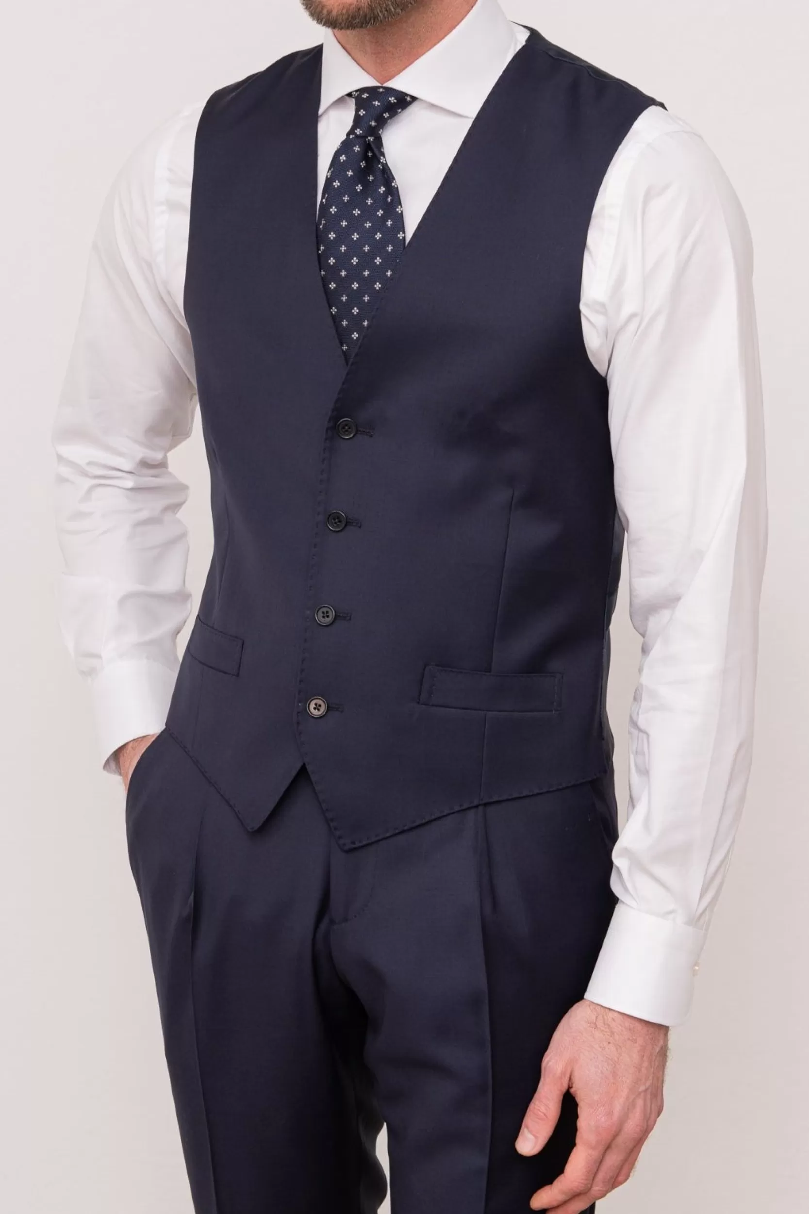 Hot Pini Parma Gilet Blu - Made In Italy