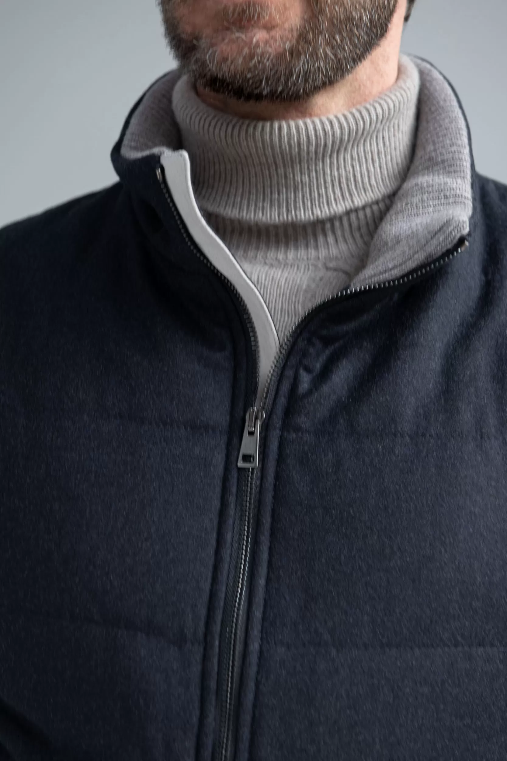 Fashion Pini Parma Gilet In Piumino In Lana E Cashmere Loro Piana – Made In Italy Blu