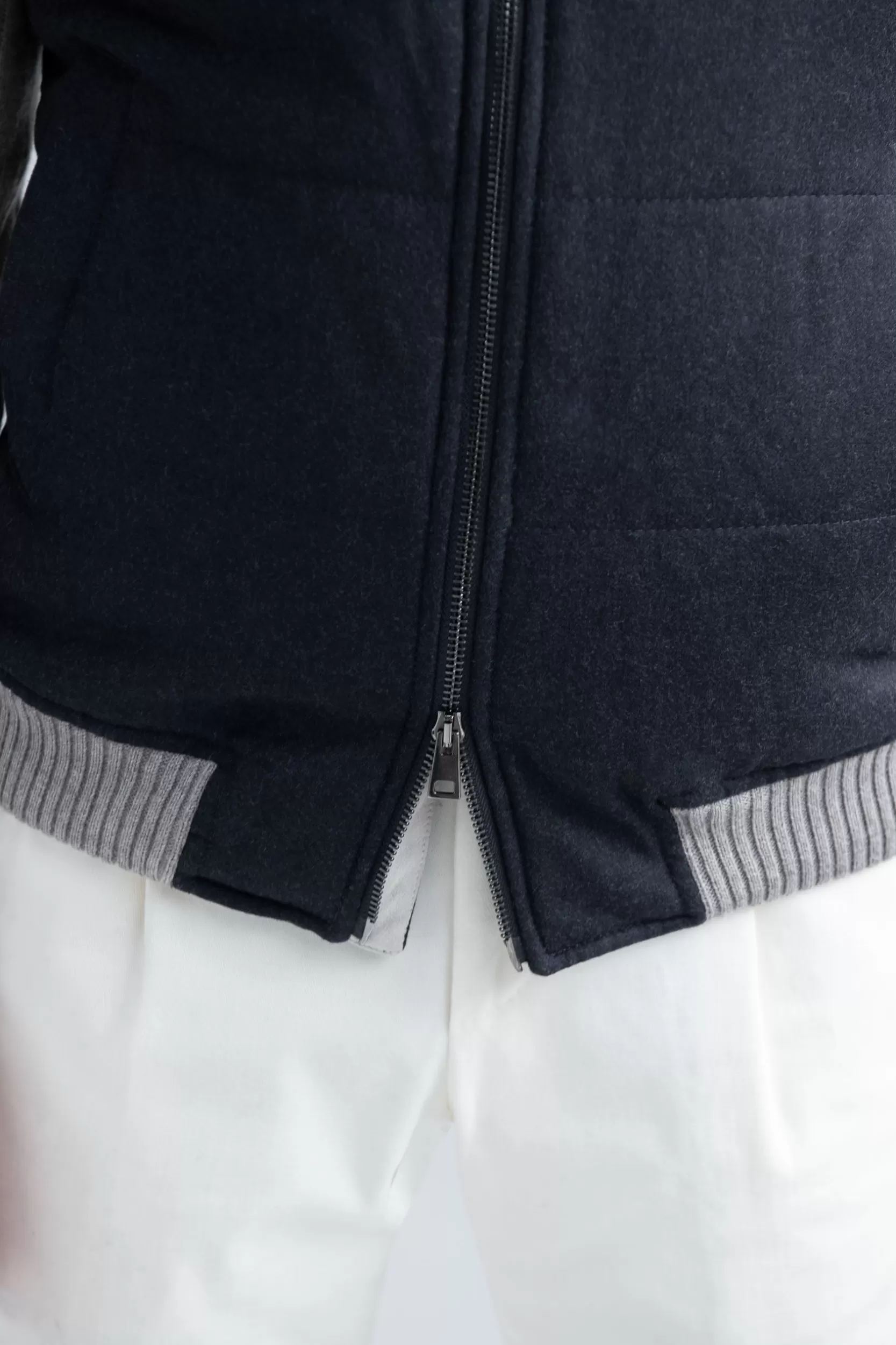 Fashion Pini Parma Gilet In Piumino In Lana E Cashmere Loro Piana – Made In Italy Blu