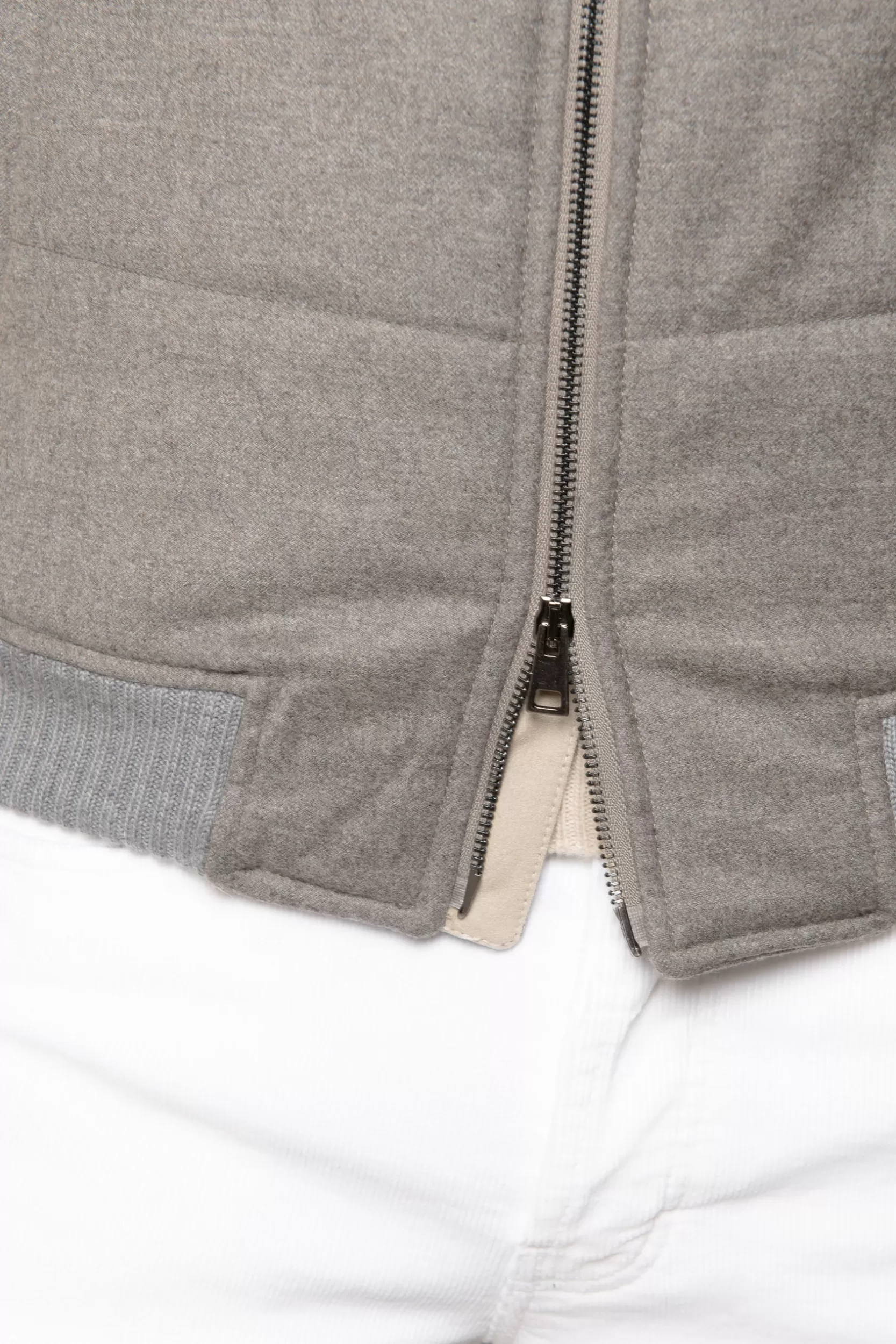 Online Pini Parma Gilet Imbottito Color Tortora In Lana E Cashmere Loro Piana – Made In Italy Talpa