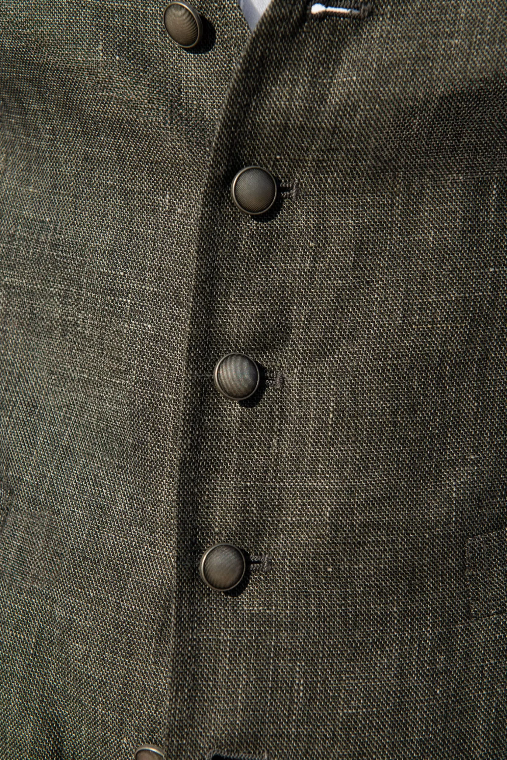 Sale Pini Parma Gilet In Lino - Made In Italy Verde