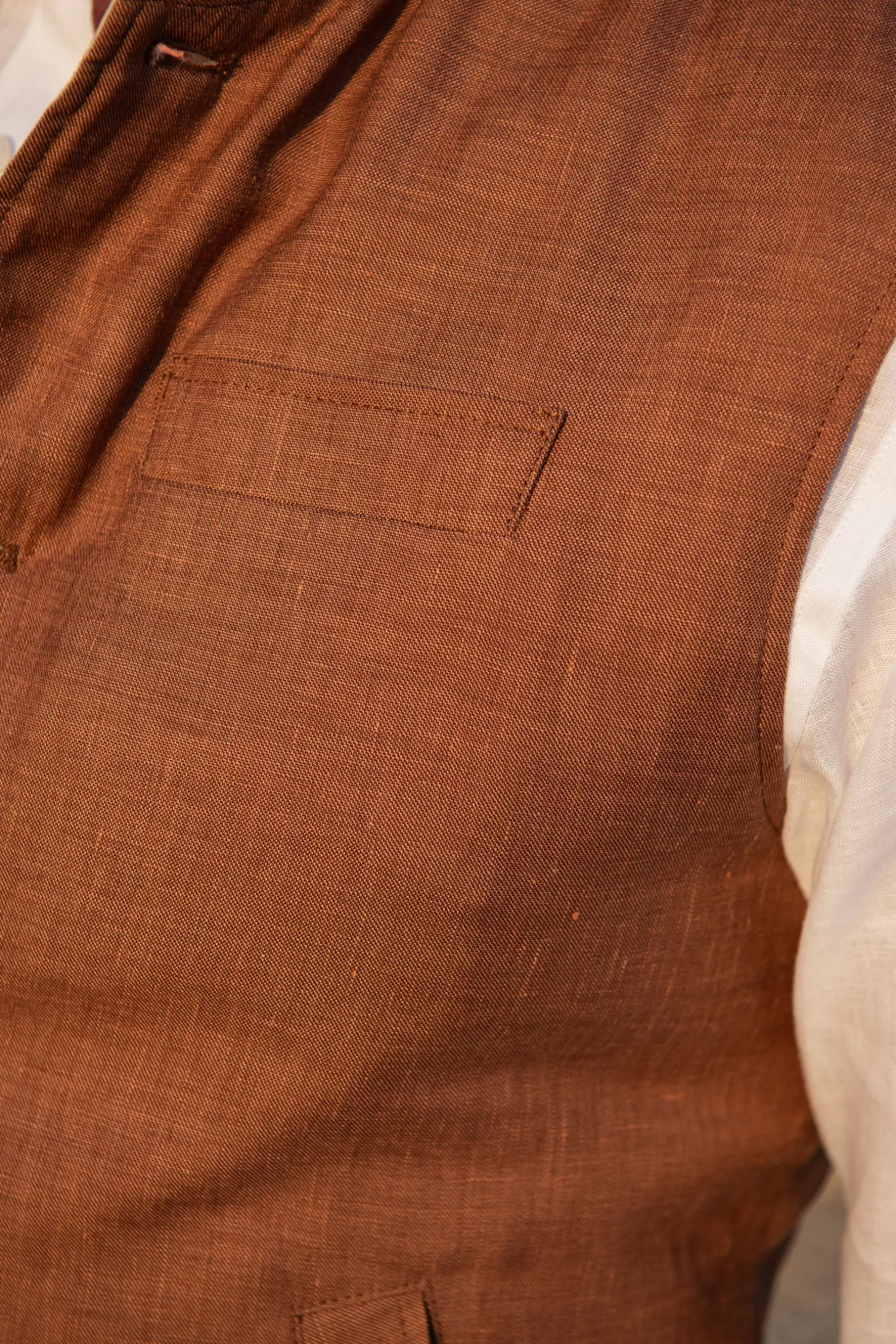 Flash Sale Pini Parma Gilet Reversibile Ruggine E Beige In Tessuto Loro Piana – Made In Italy