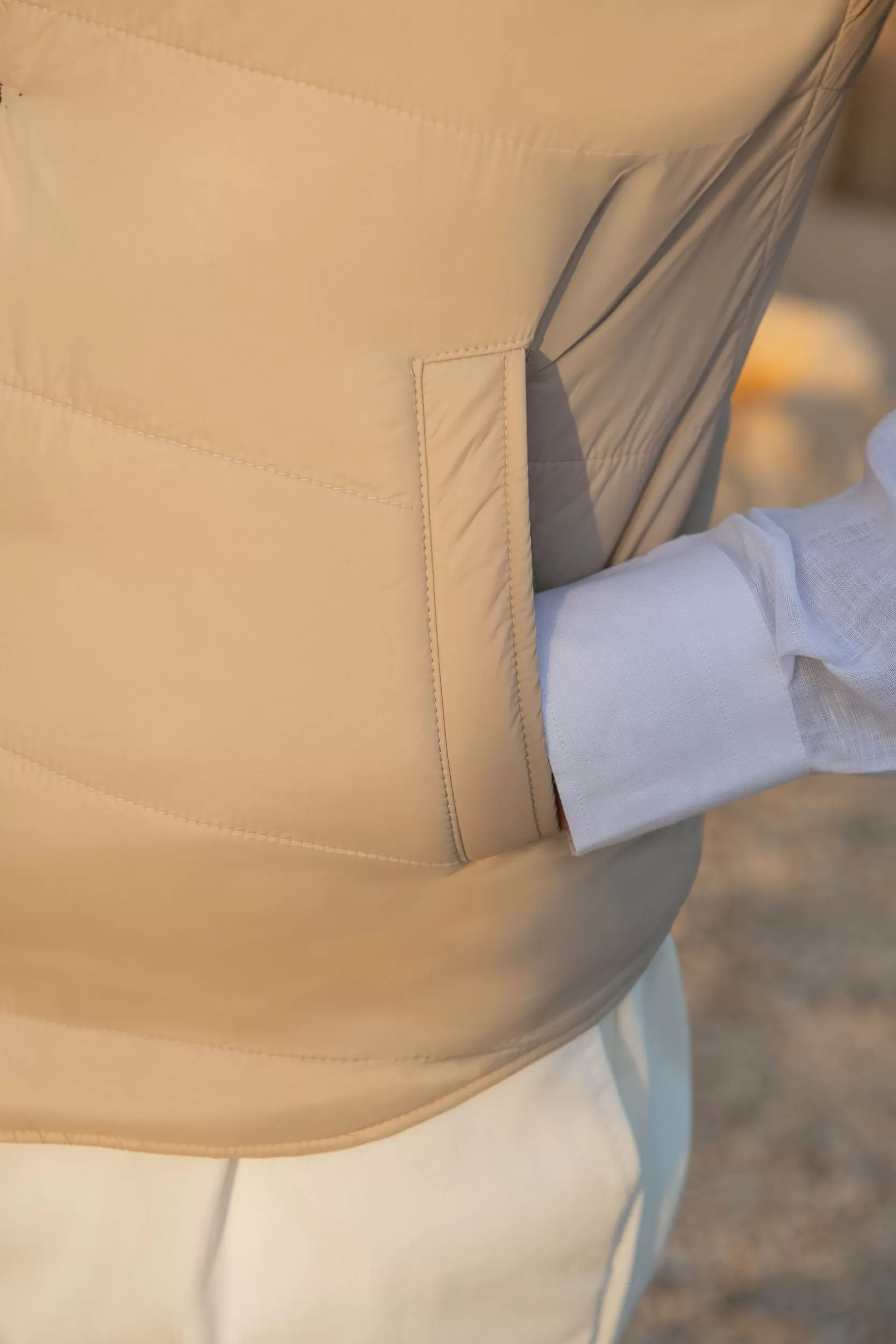 Flash Sale Pini Parma Gilet Reversibile Ruggine E Beige In Tessuto Loro Piana – Made In Italy