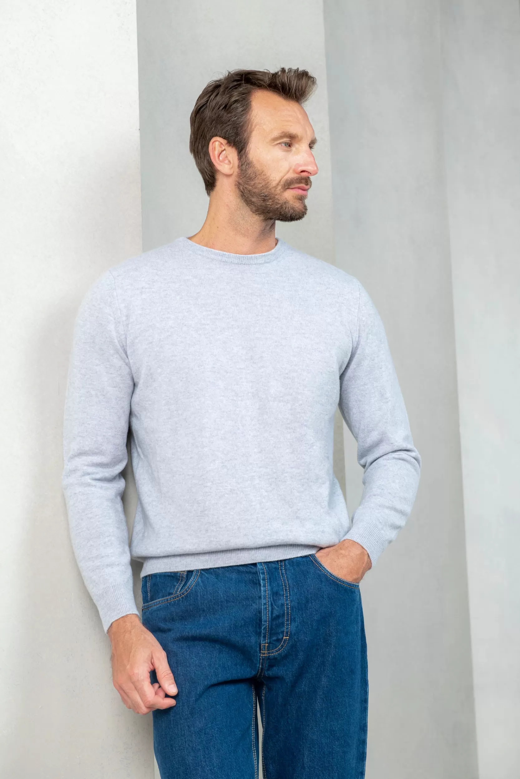 Flash Sale Pini Parma Girocollo In Cashmere – Made In Italy Grigio chiaro