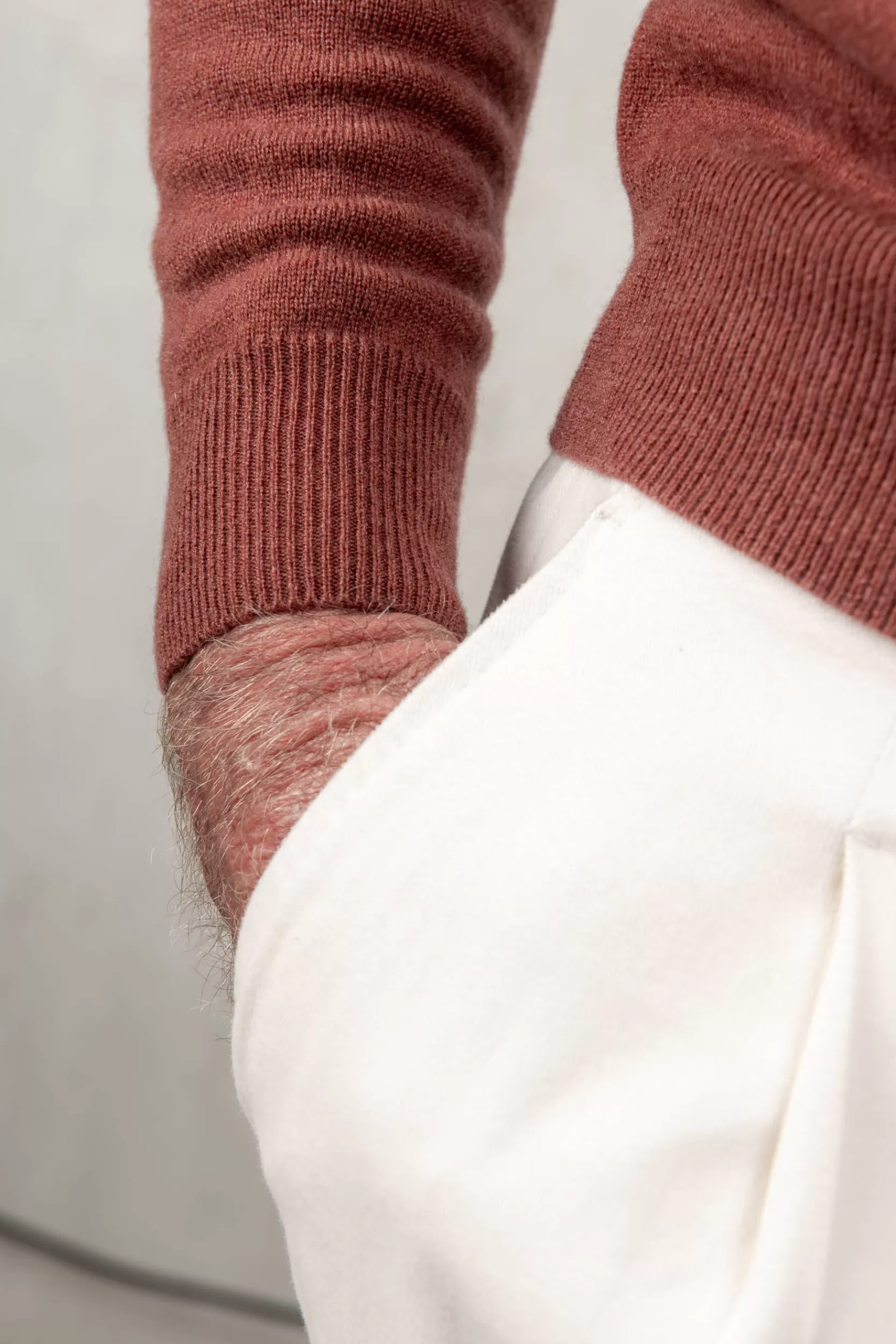 Outlet Pini Parma Girocollo In Cashmere Ruggine – Made In Italy Arrugginito