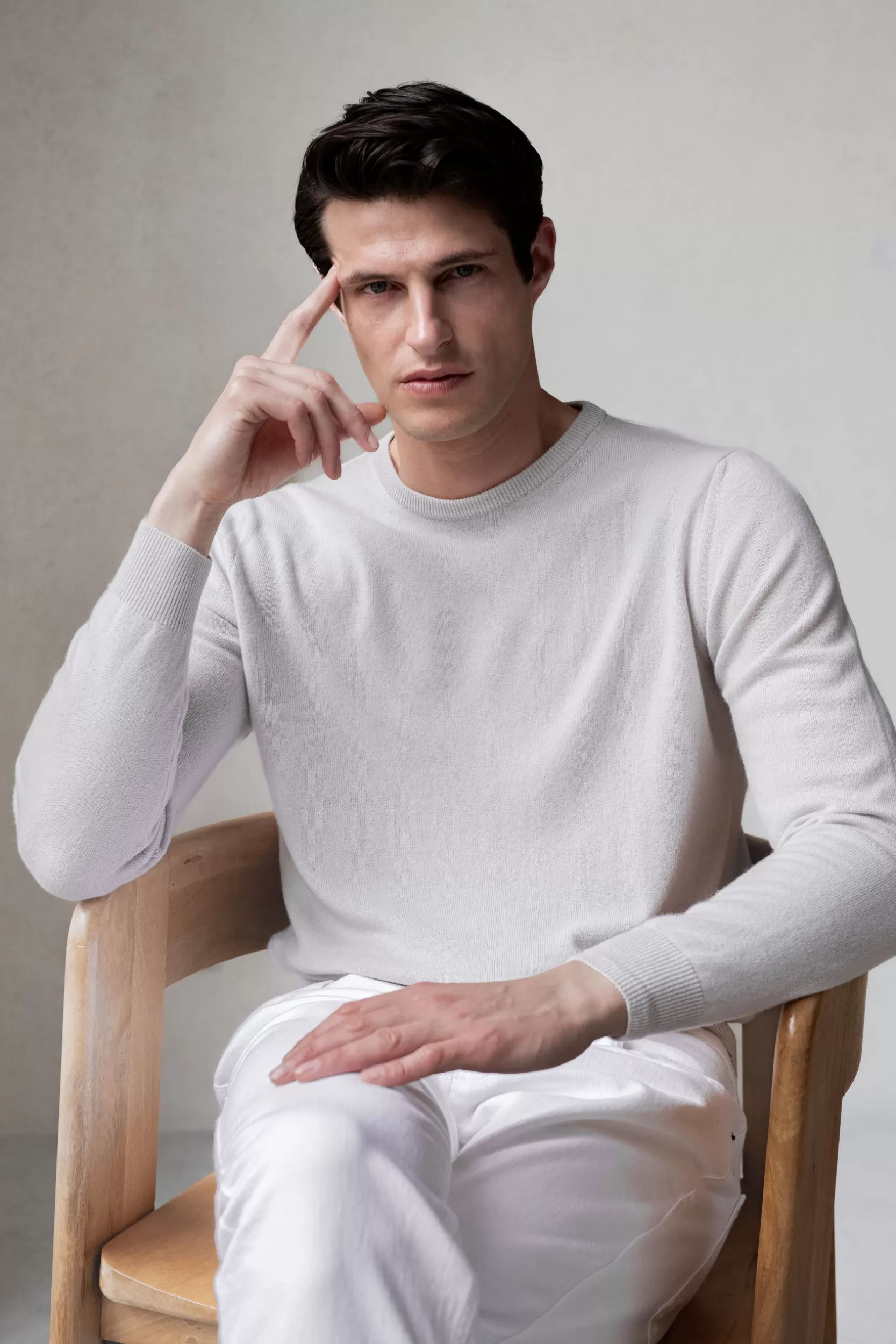 Cheap Pini Parma Girocollo In Cashmere – Made In Italy Sabbia