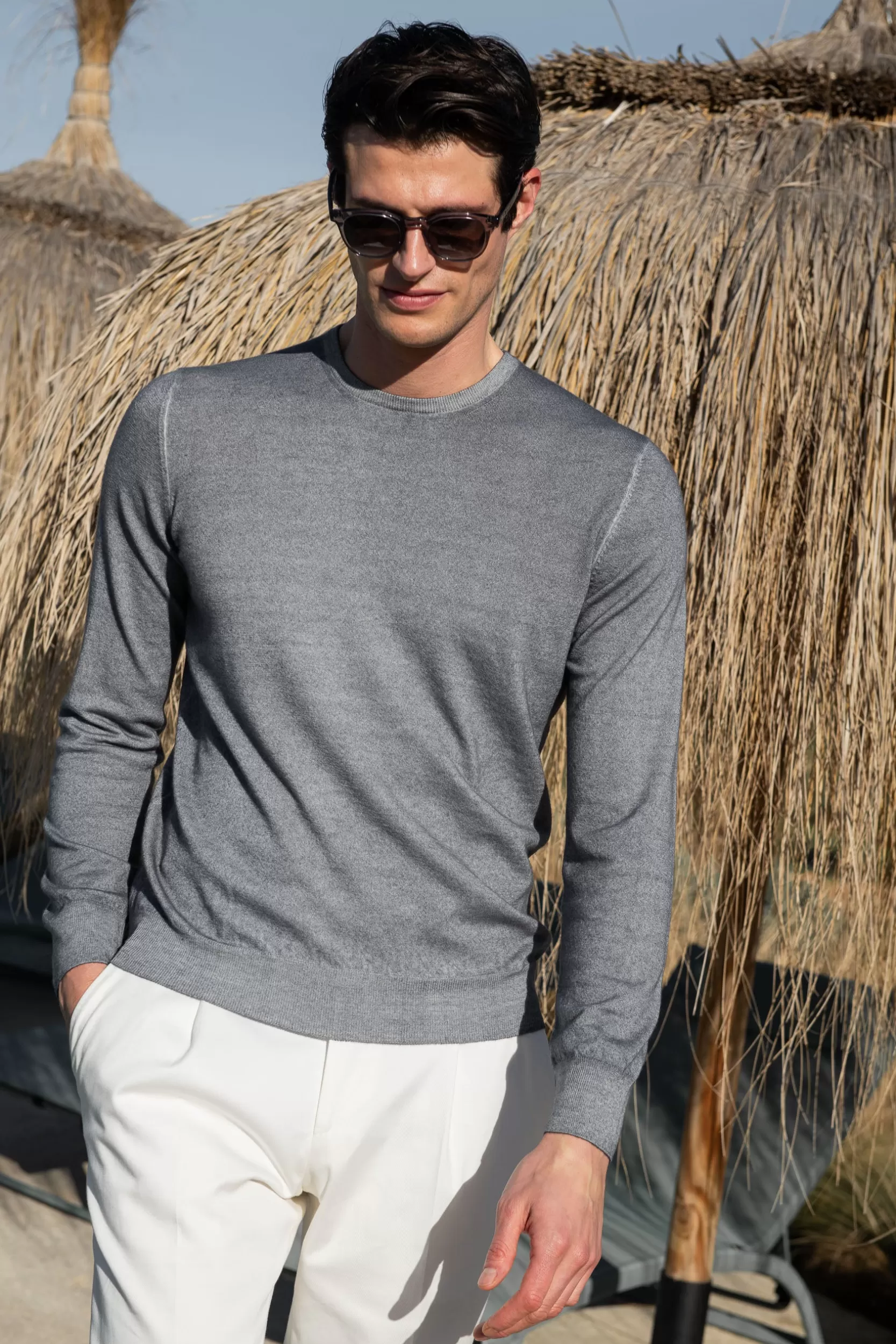 Sale Pini Parma Girocollo In Cashmere Superleggero – Made In Italy Grigio