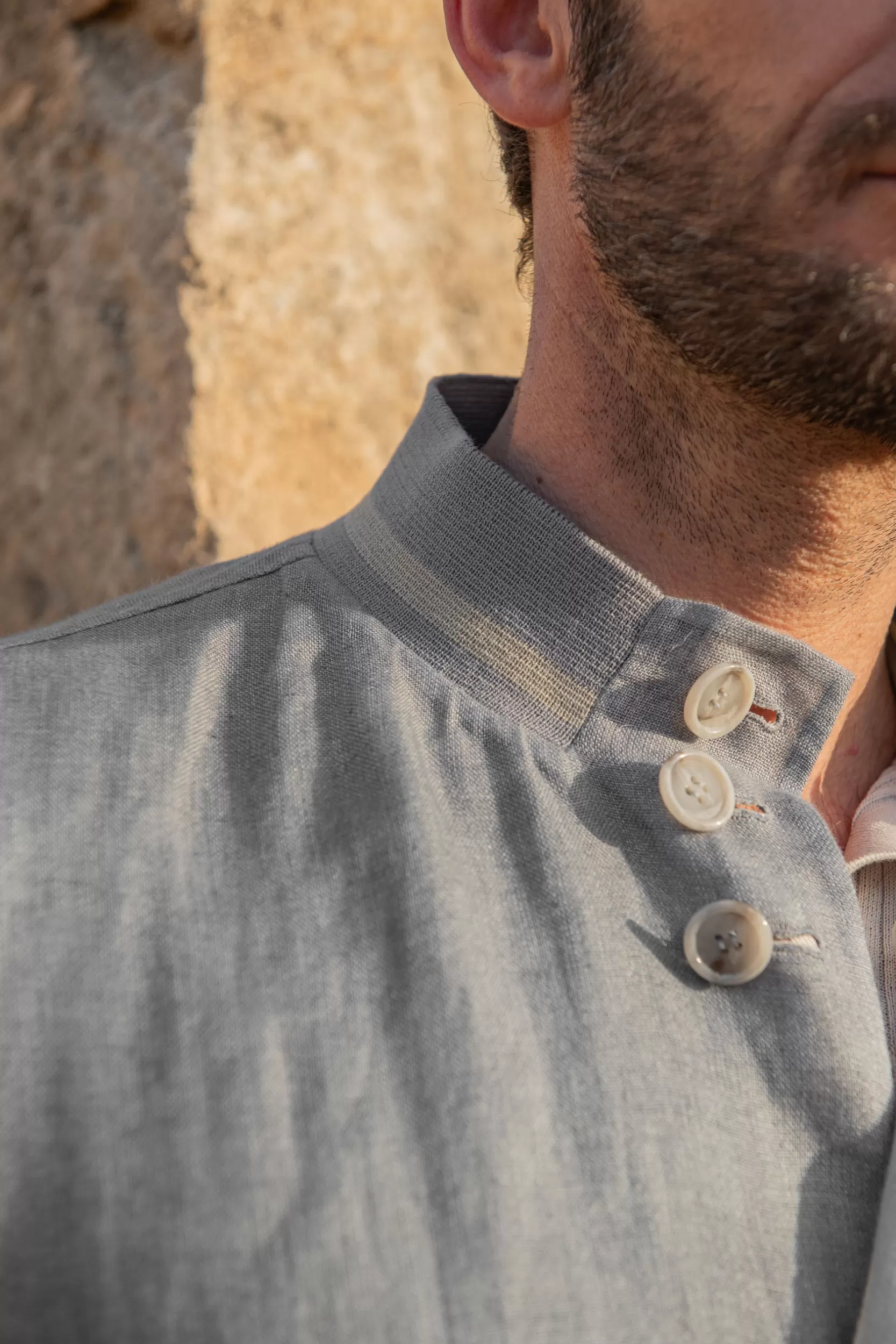 Cheap Pini Parma Giubbotto Bomber Reversibile Grigio Cielo E Beige – Made In Italy