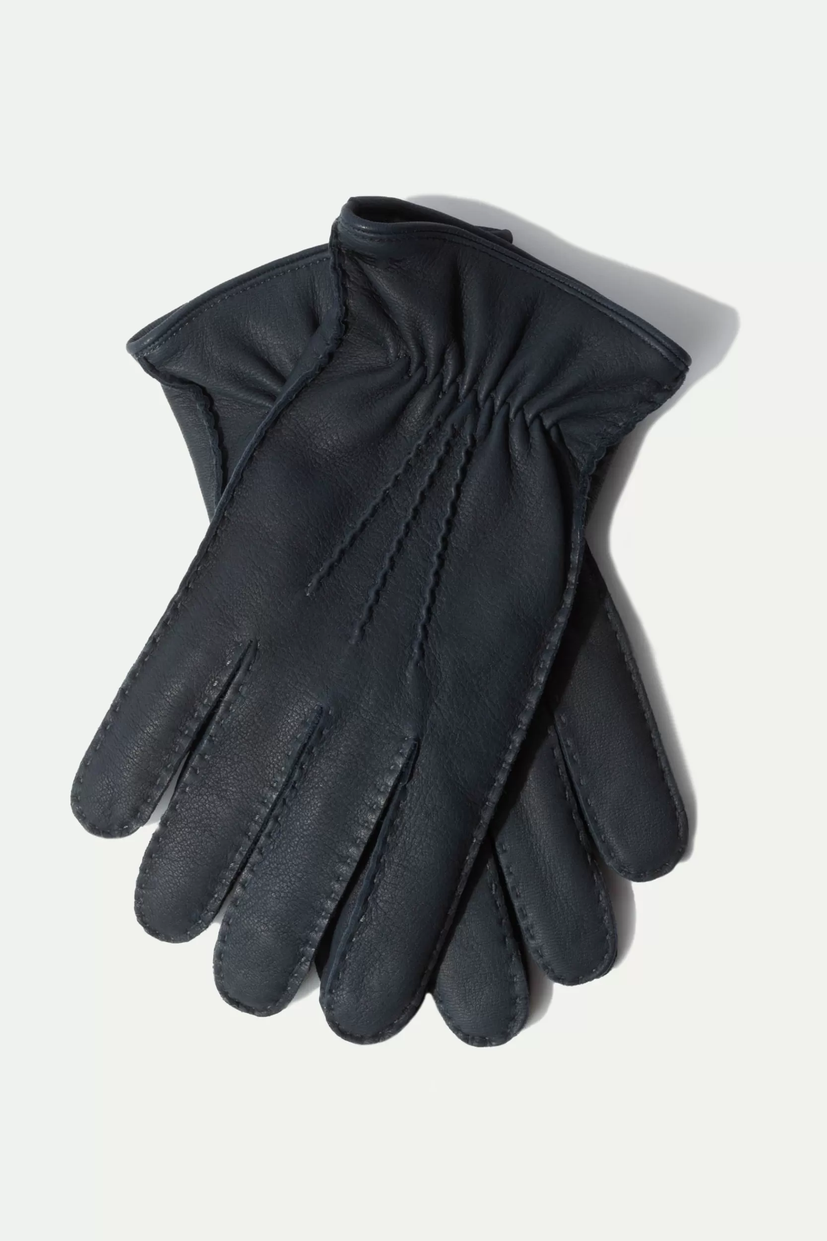 Best Sale Pini Parma Guanti In Pelle Di Cervo Foderati In Cashmere Polvere - Made In Italy Blu