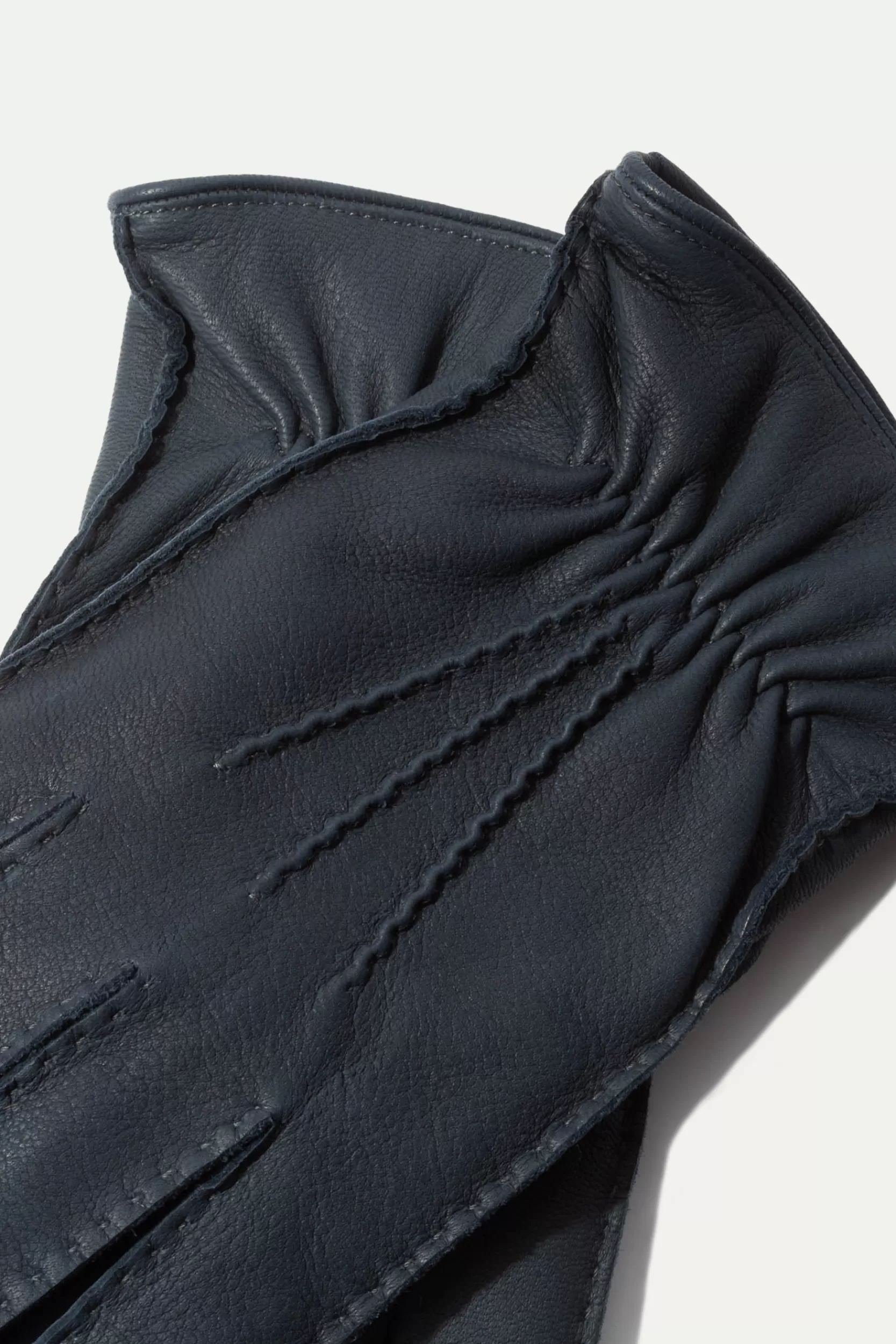 Best Sale Pini Parma Guanti In Pelle Di Cervo Foderati In Cashmere Polvere - Made In Italy Blu