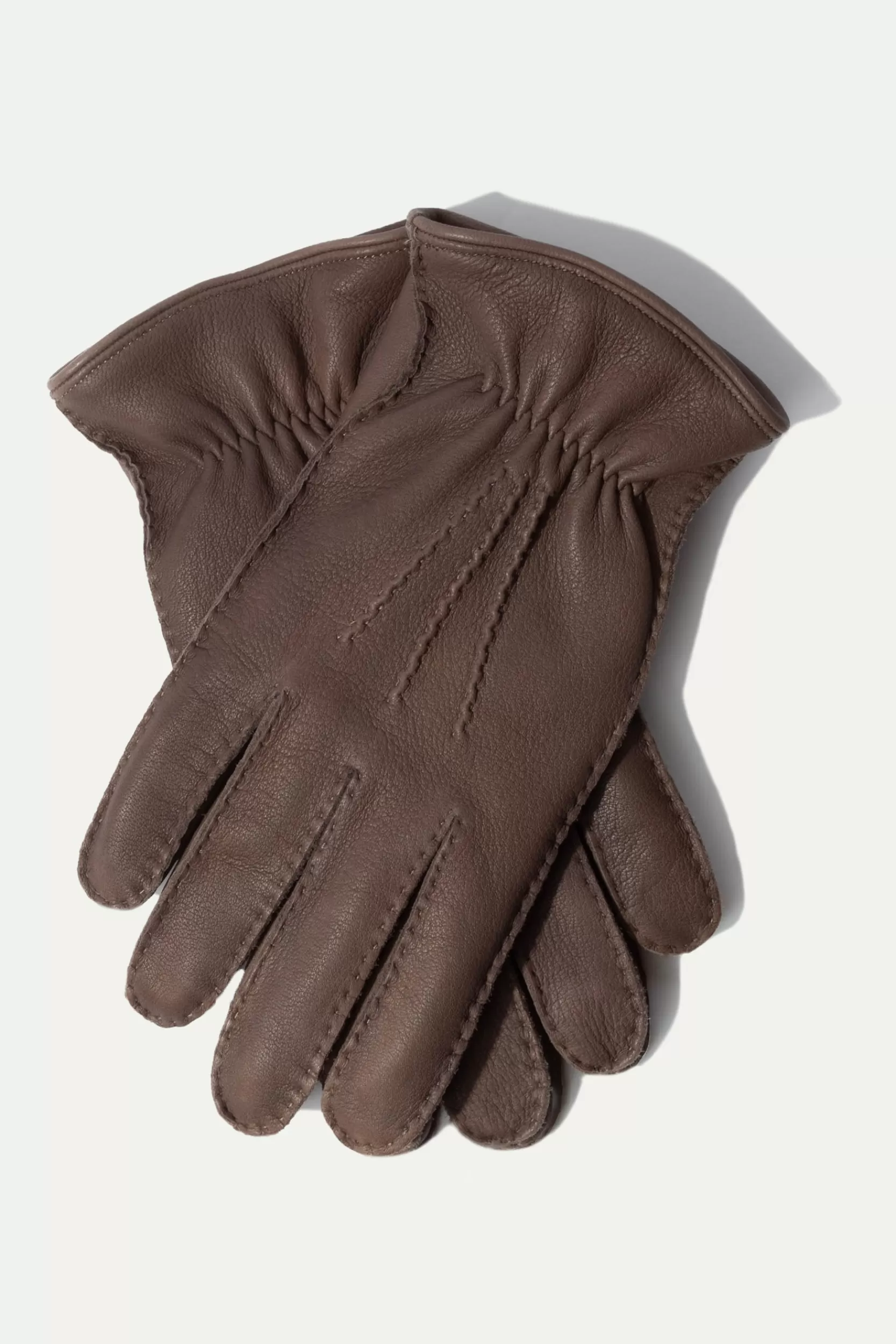 Shop Pini Parma Guanti In Pelle Di Cervo Foderati In Cashmere Color - Made In Italy Talpa