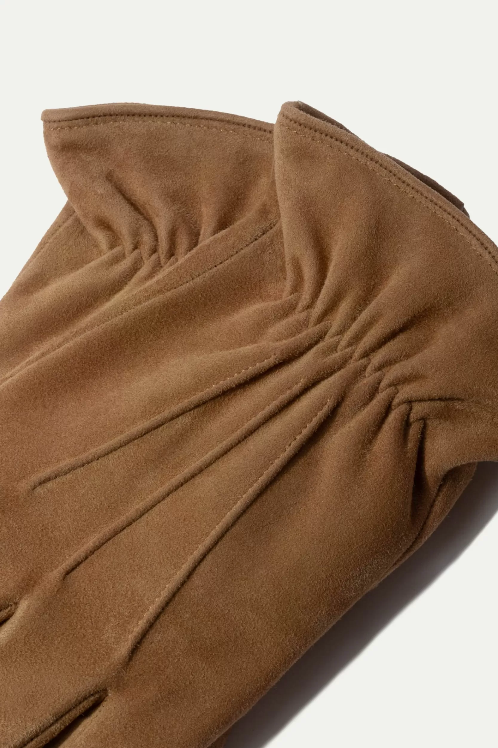 Cheap Pini Parma Guanti In Pelle Scamosciata Foderati In Cashmere Avana - Made In Italy Marrone