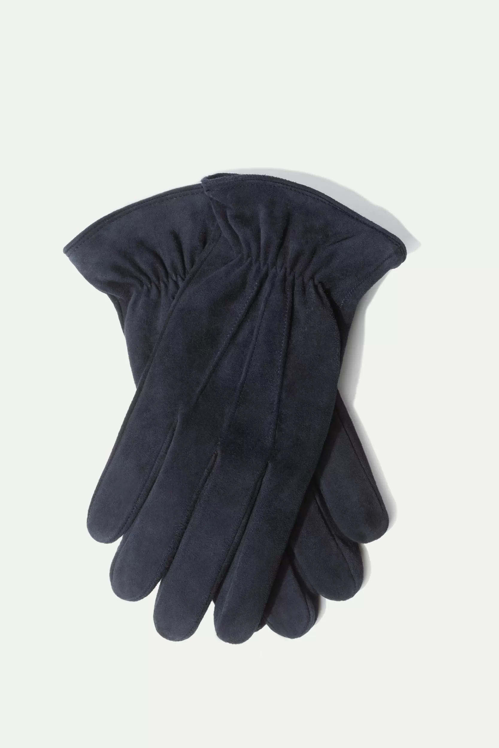Store Pini Parma Guanti In Pelle Scamosciata Foderati In Cashmere - Made In Italy Blu