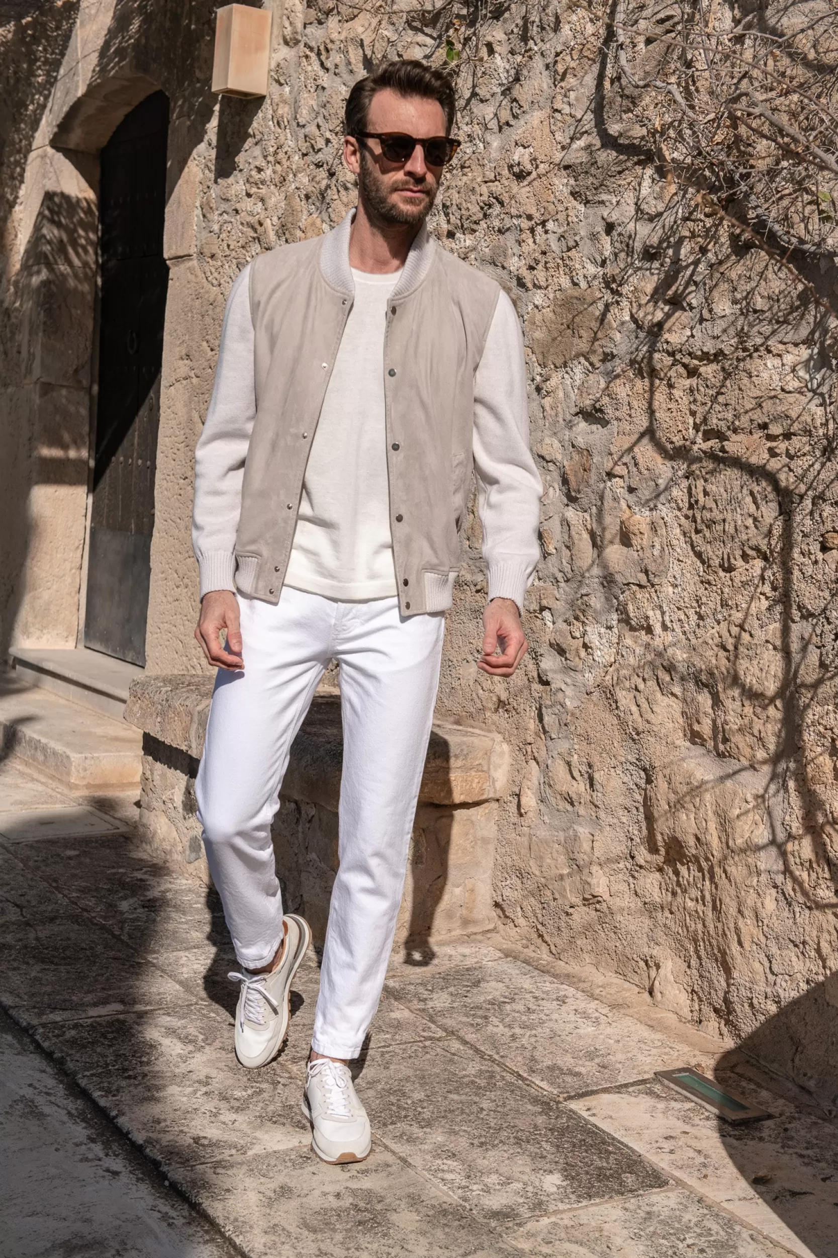 New Pini Parma Jeans Bianchi - Cotone Candiani - Made In Italy Bianco