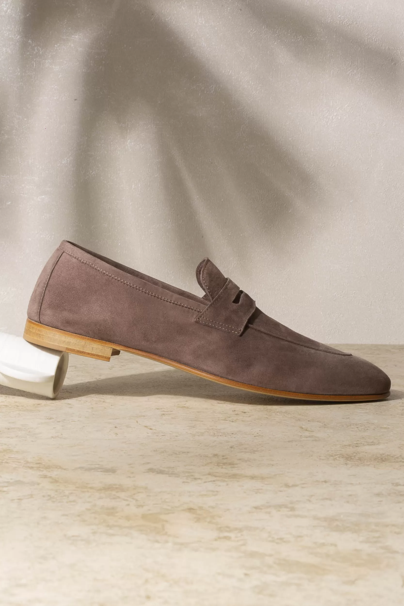 Flash Sale Pini Parma Mocassini College Morbidi Marroni - Made In Italy