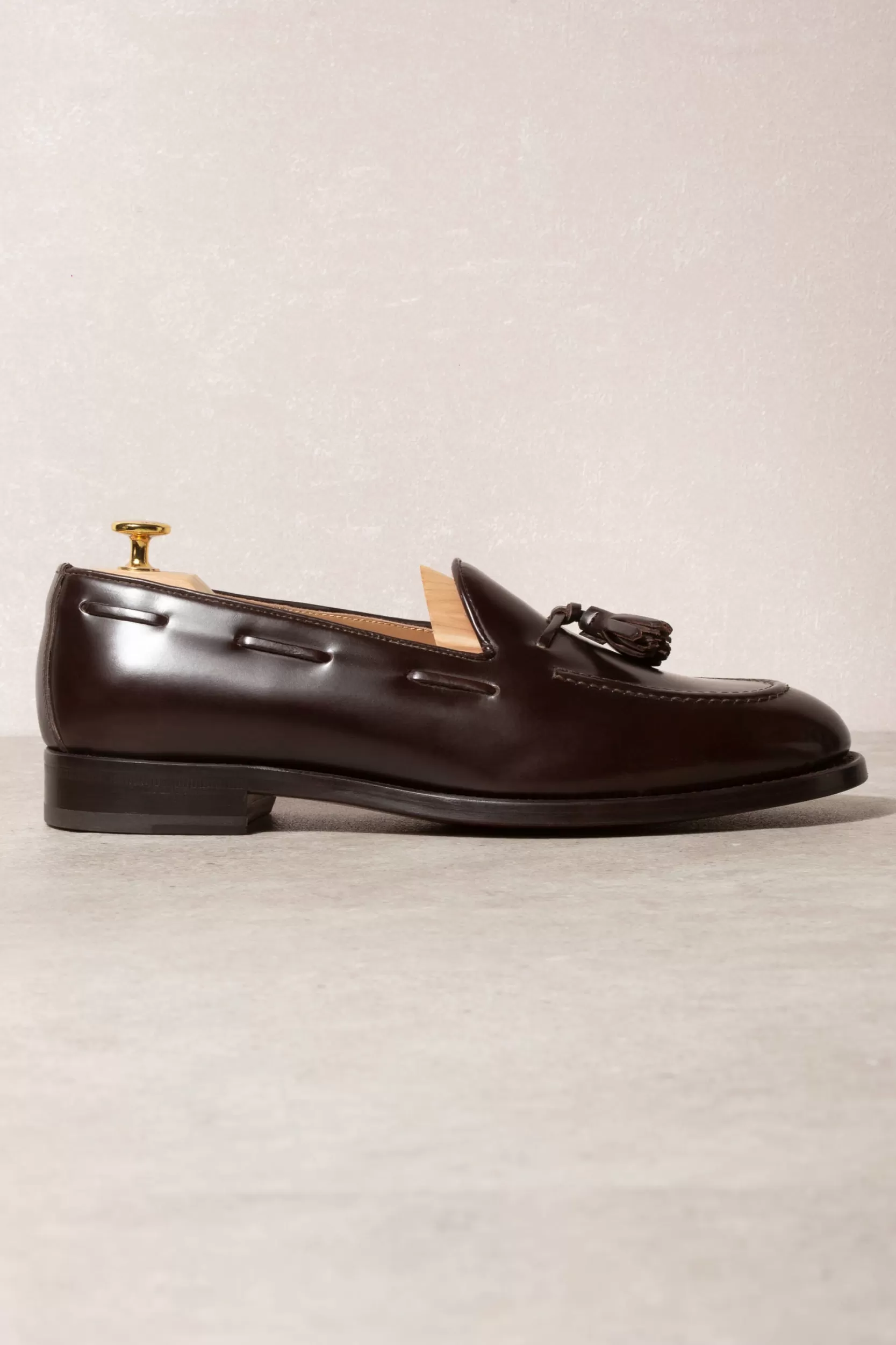 Online Pini Parma Mocassini Con Nappine Testa Di Moro - Made In Italy Marrone scuro