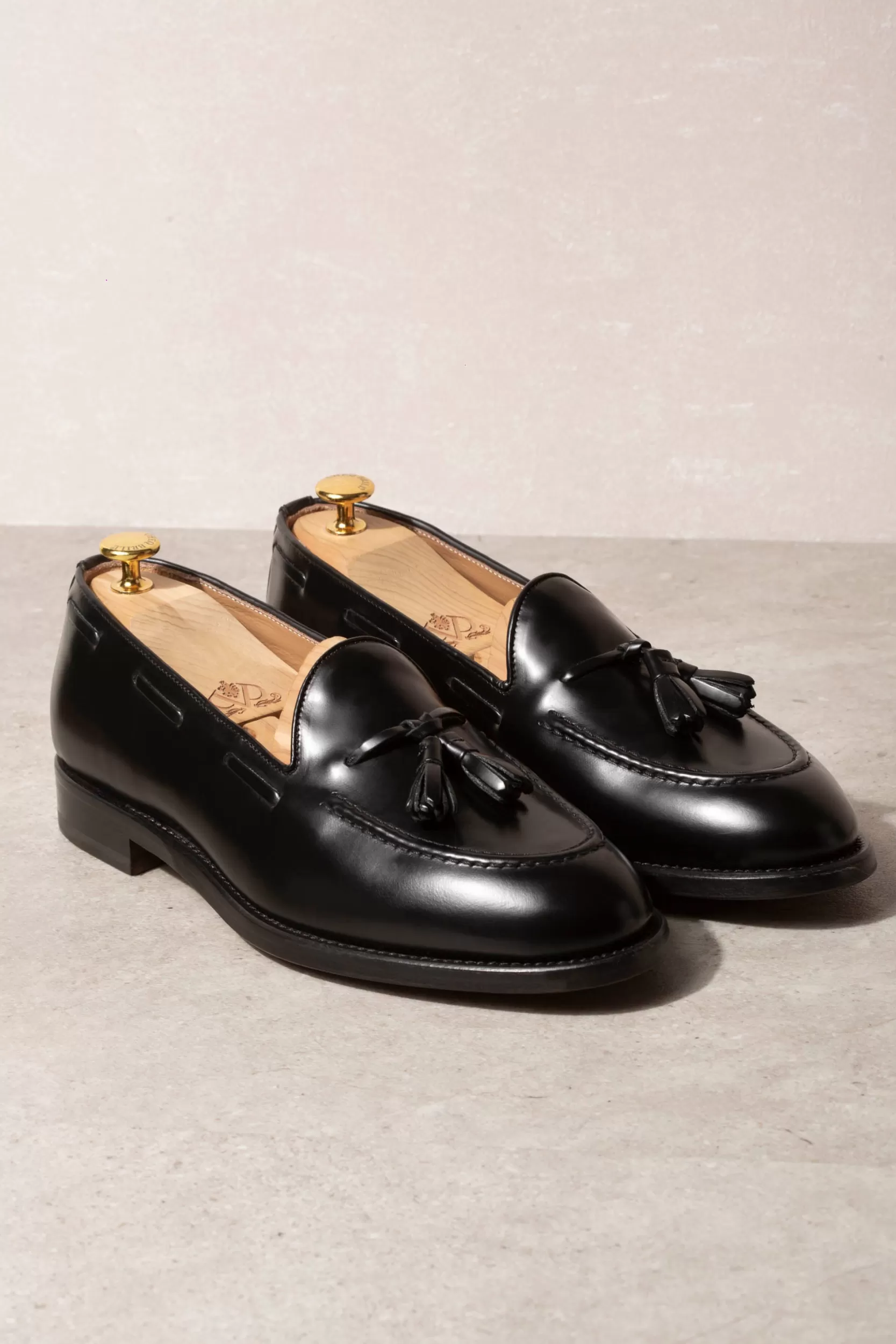 Best Pini Parma Mocassini Neri Con Nappine - Made In Italy Nero