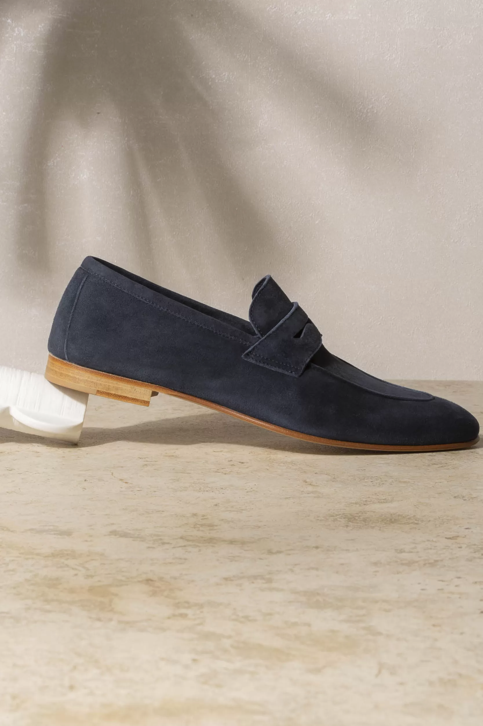 Hot Pini Parma Mocassini Penny Morbidi Blu - Made In Italy