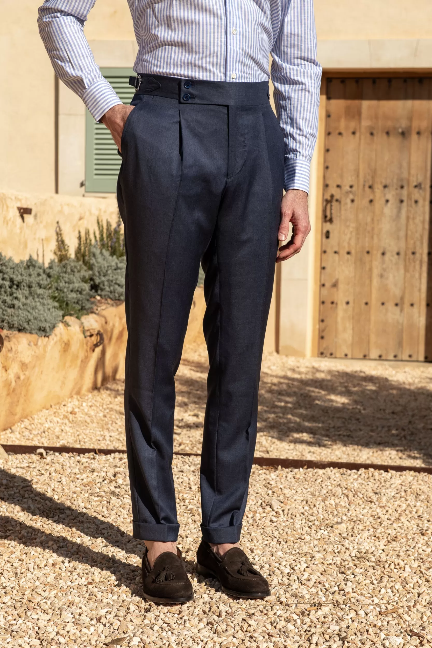 Best Pini Parma Pantalone Soragna Blu Avio - Made In Italy Blue Avio