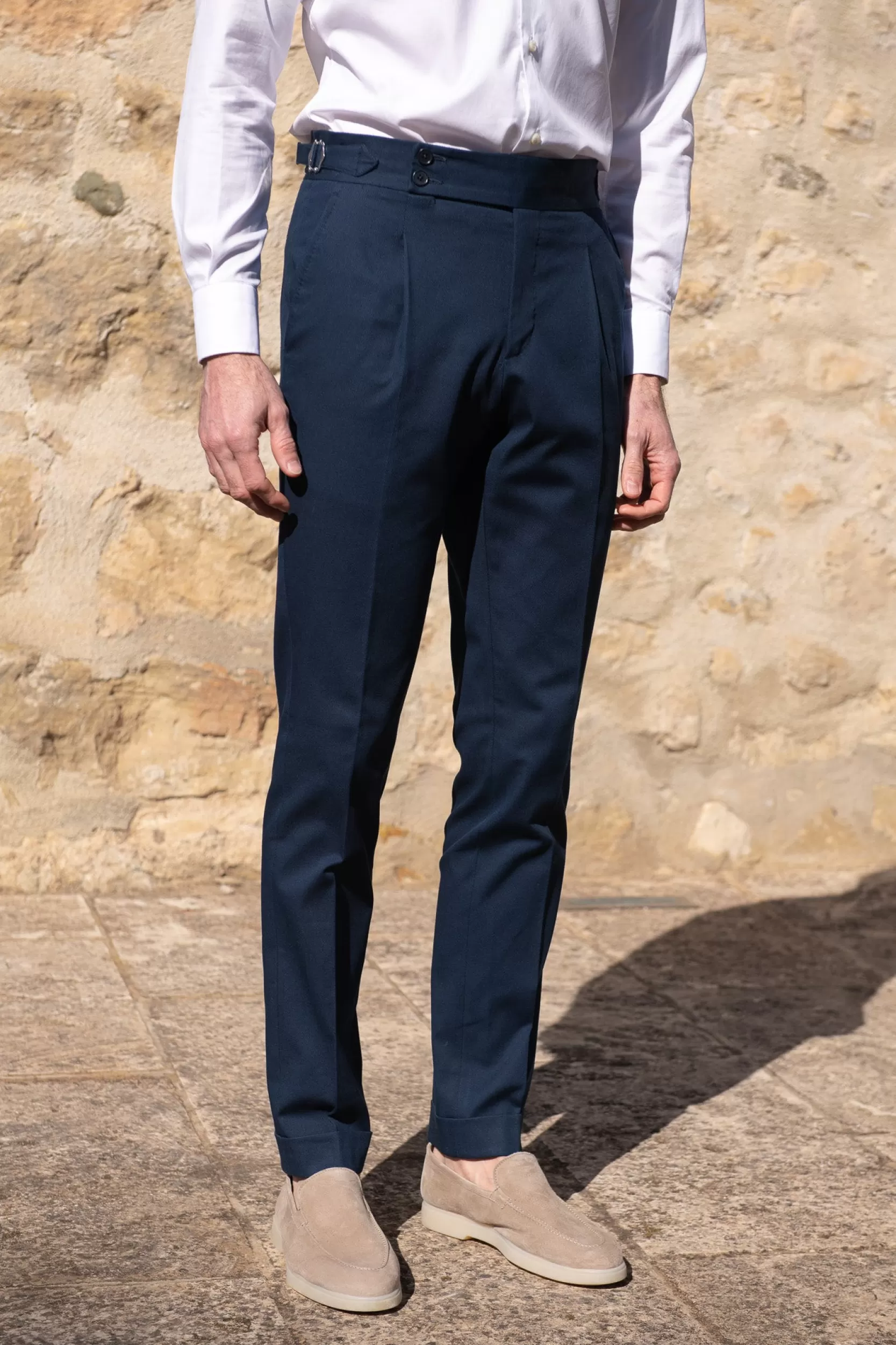 pantalone_soragna_in_cotone_blu__made_in_italy_3.webp Outlet Pini Parma Pantalone Soragna In Cotone - Made In Italy Blu