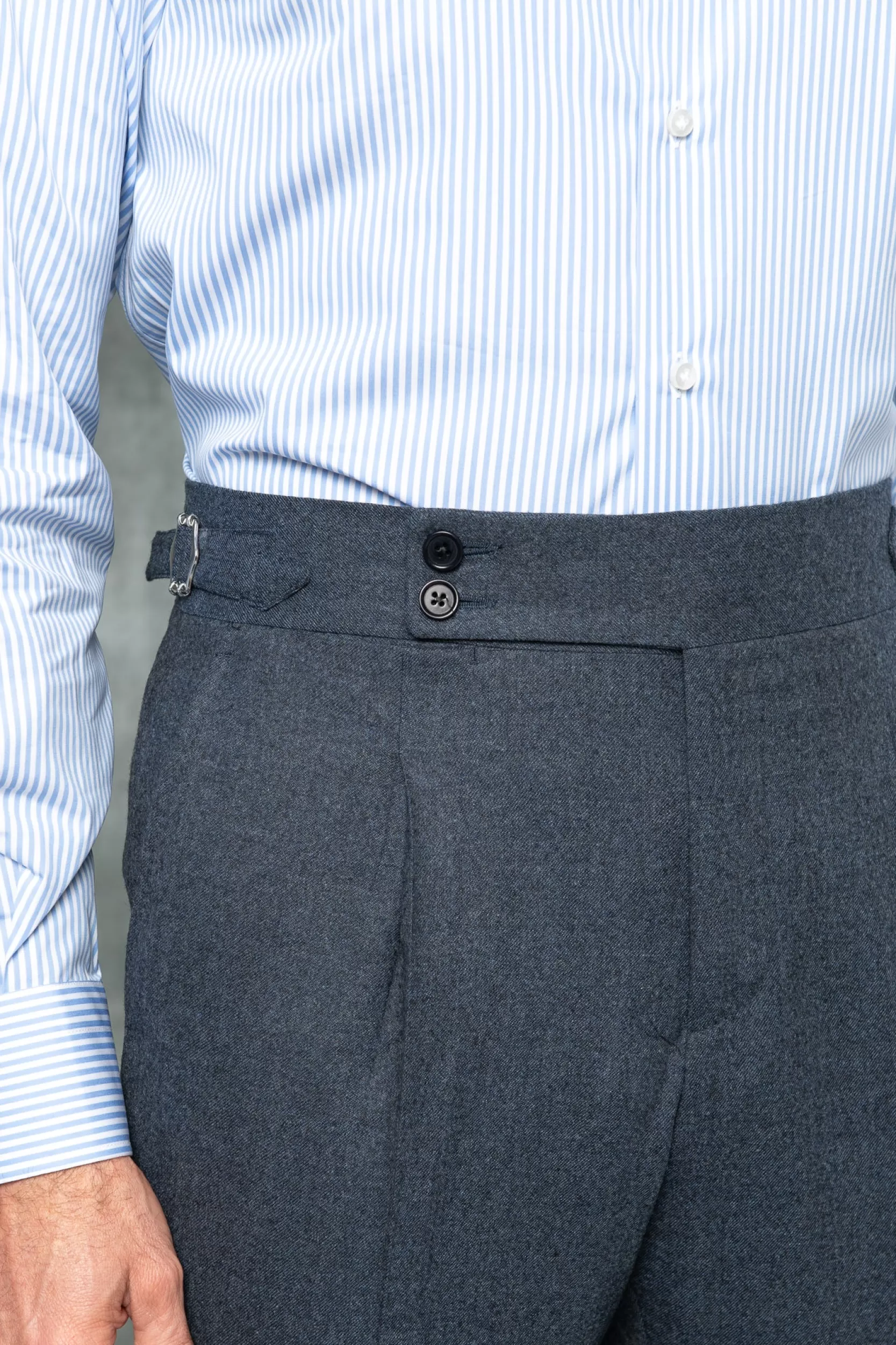 Shop Pini Parma Pantaloni Flanella Avio " Soragna Capsule Collection" – Made In Italy Blue Avio