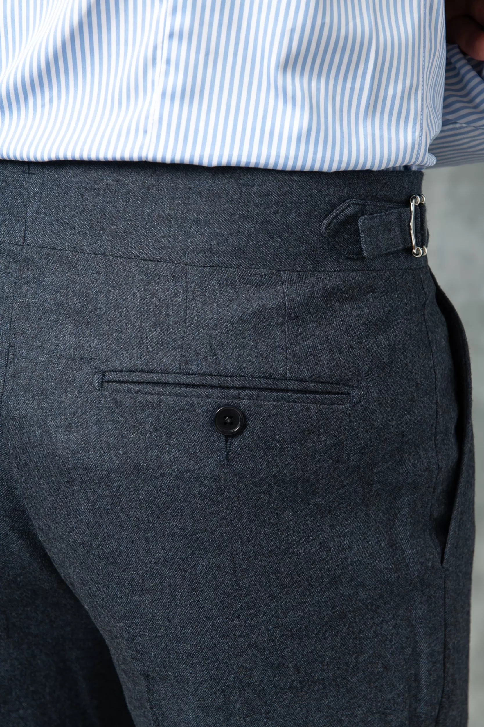 Shop Pini Parma Pantaloni Flanella Avio " Soragna Capsule Collection" – Made In Italy Blue Avio