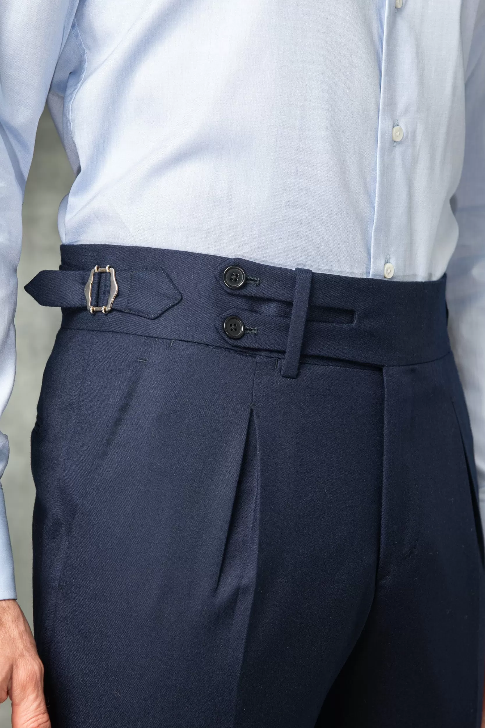 Sale Pini Parma Pantaloni Flanella Limited Edition – Made In Italy Blu