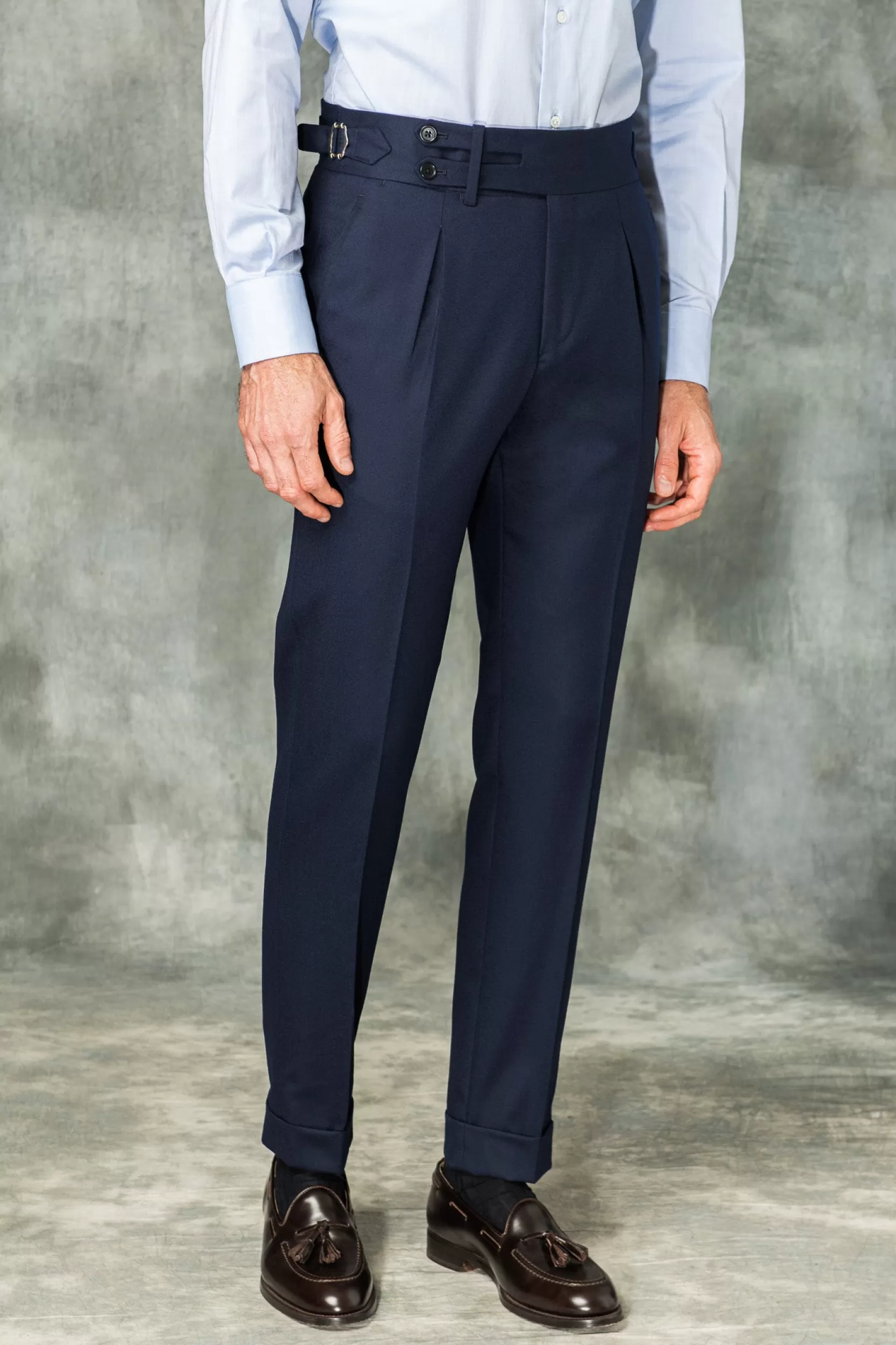 Sale Pini Parma Pantaloni Flanella Limited Edition – Made In Italy Blu