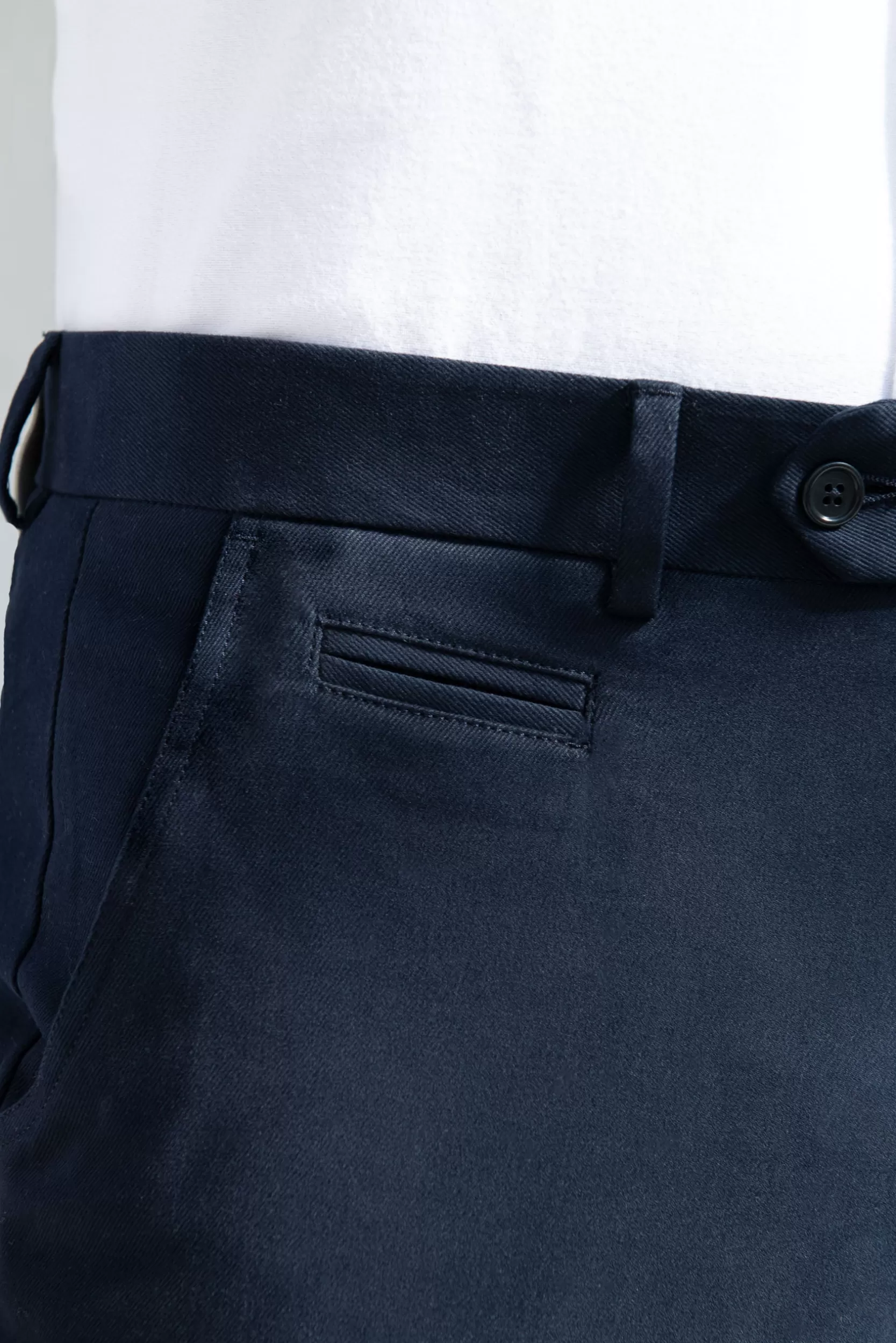 Fashion Pini Parma Pantaloni Garda In Cotone E Cashmere - Made In Italy Blu