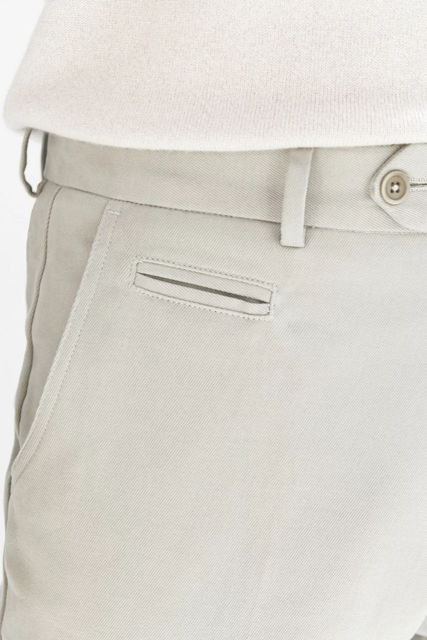 Cheap Pini Parma Pantaloni Garda In Cotone E Cashmere Mastice - Made In Italy Greige