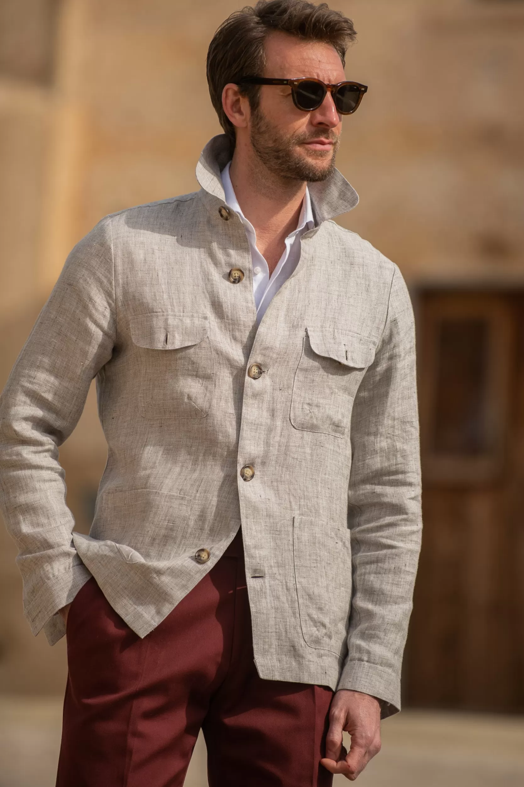 Cheap Pini Parma Pantaloni In Cotone Bordeaux " Soragna Capsule Collection" - Made In Italy Borgogna
