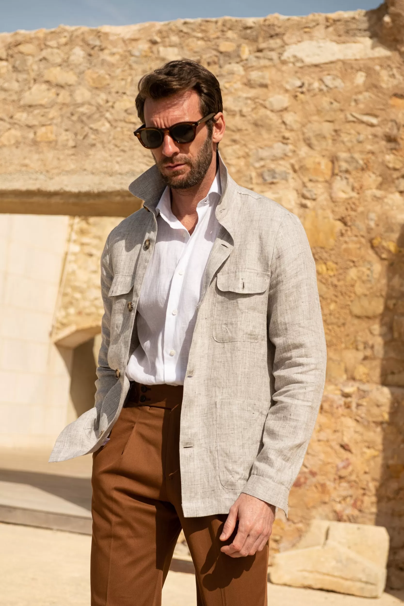 Cheap Pini Parma Pantaloni In Cotone Color " Soragna Capsule Collection" - Made In Italy Cognac
