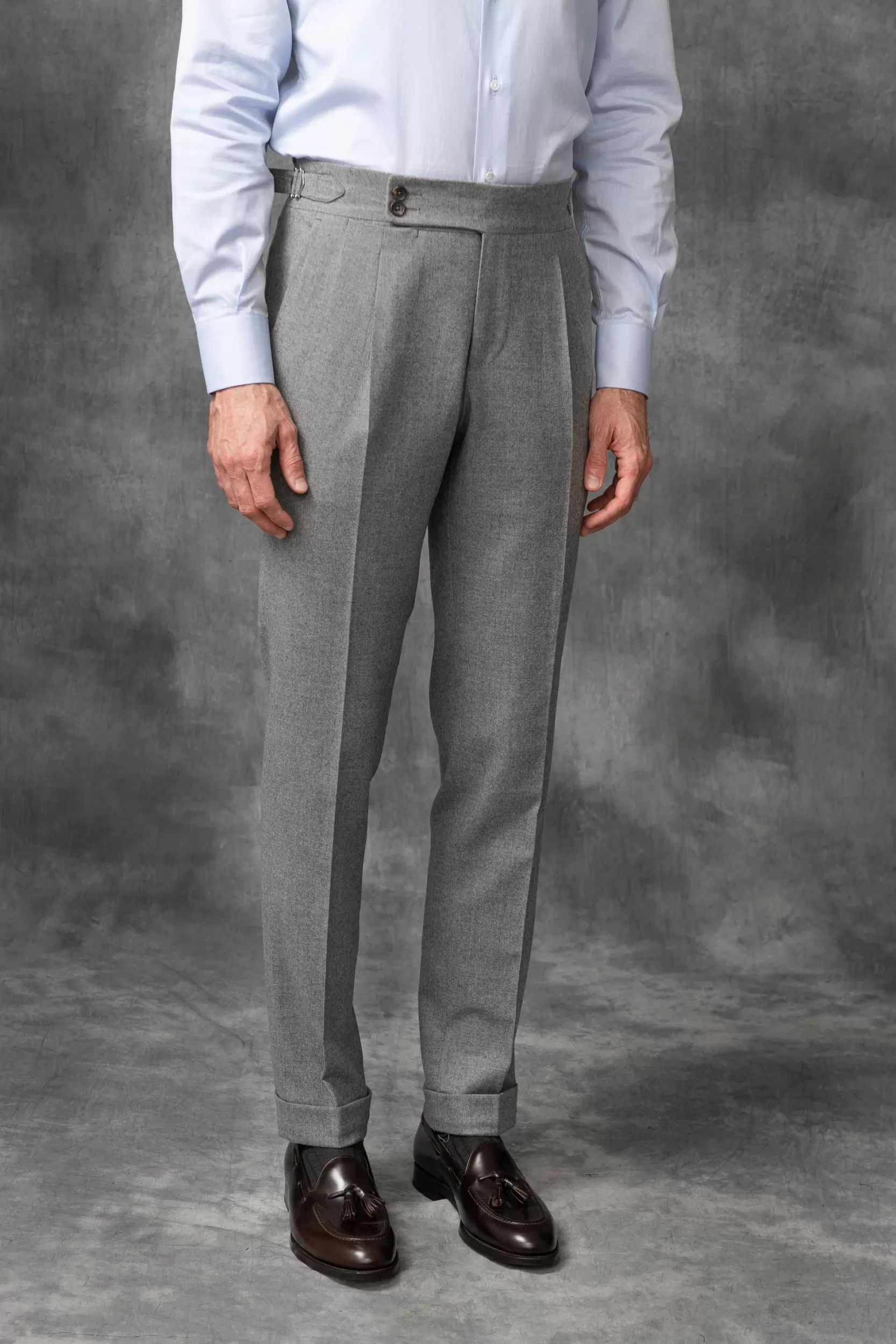 Online Pini Parma Pantaloni In Flanella Grigia " Soragna Capsule Collection" – Made In Italy Grigio